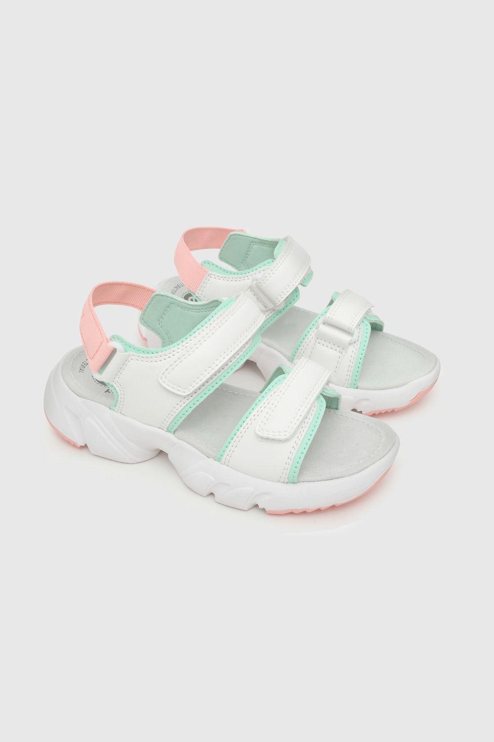 Sandalia De Niña Doble Ajuste Blanco (28 A 38) Colloky-0