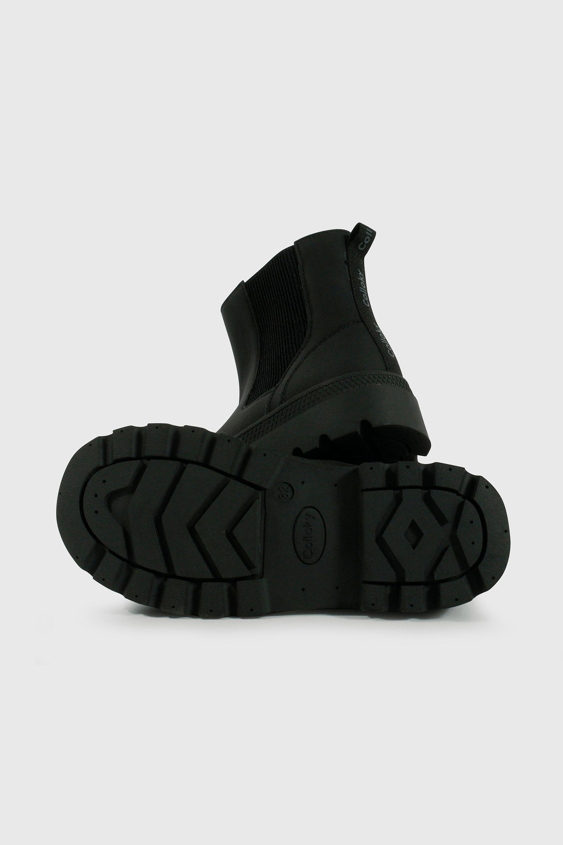 Bootie de Niña Negra Caña Alta con Cierre-2