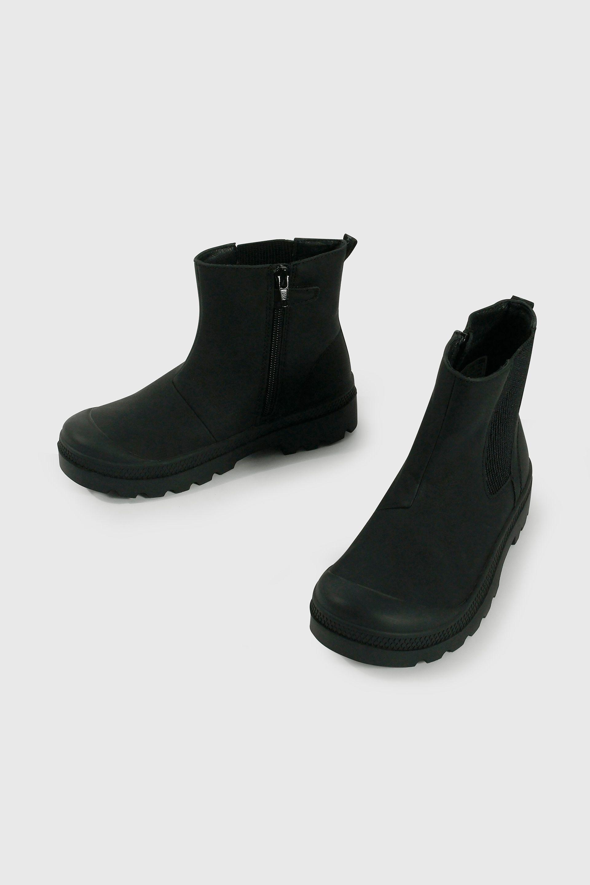 Bootie de Niña Negra Caña Alta con Cierre-3