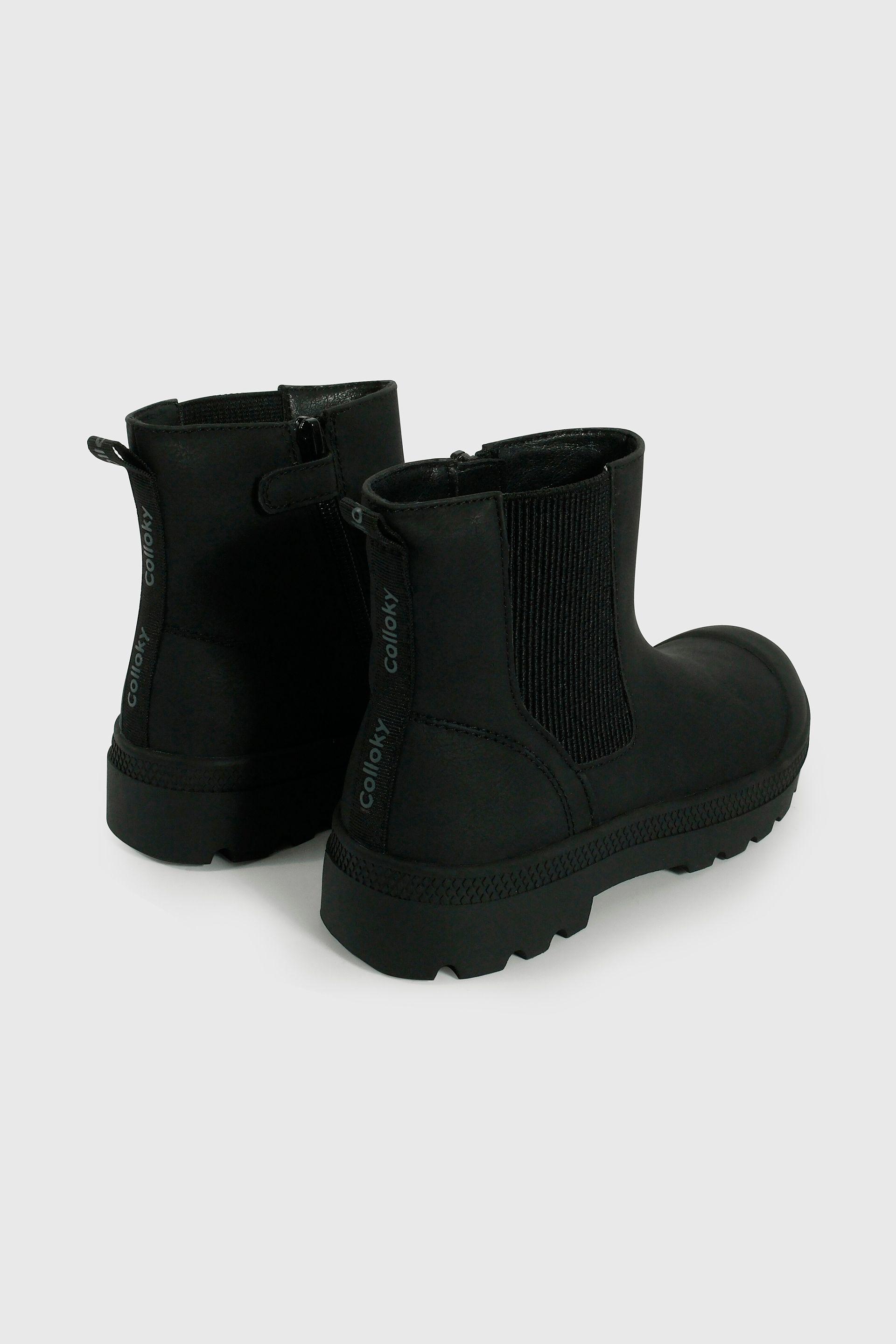 Bootie de Niña Negra Caña Alta con Cierre-4