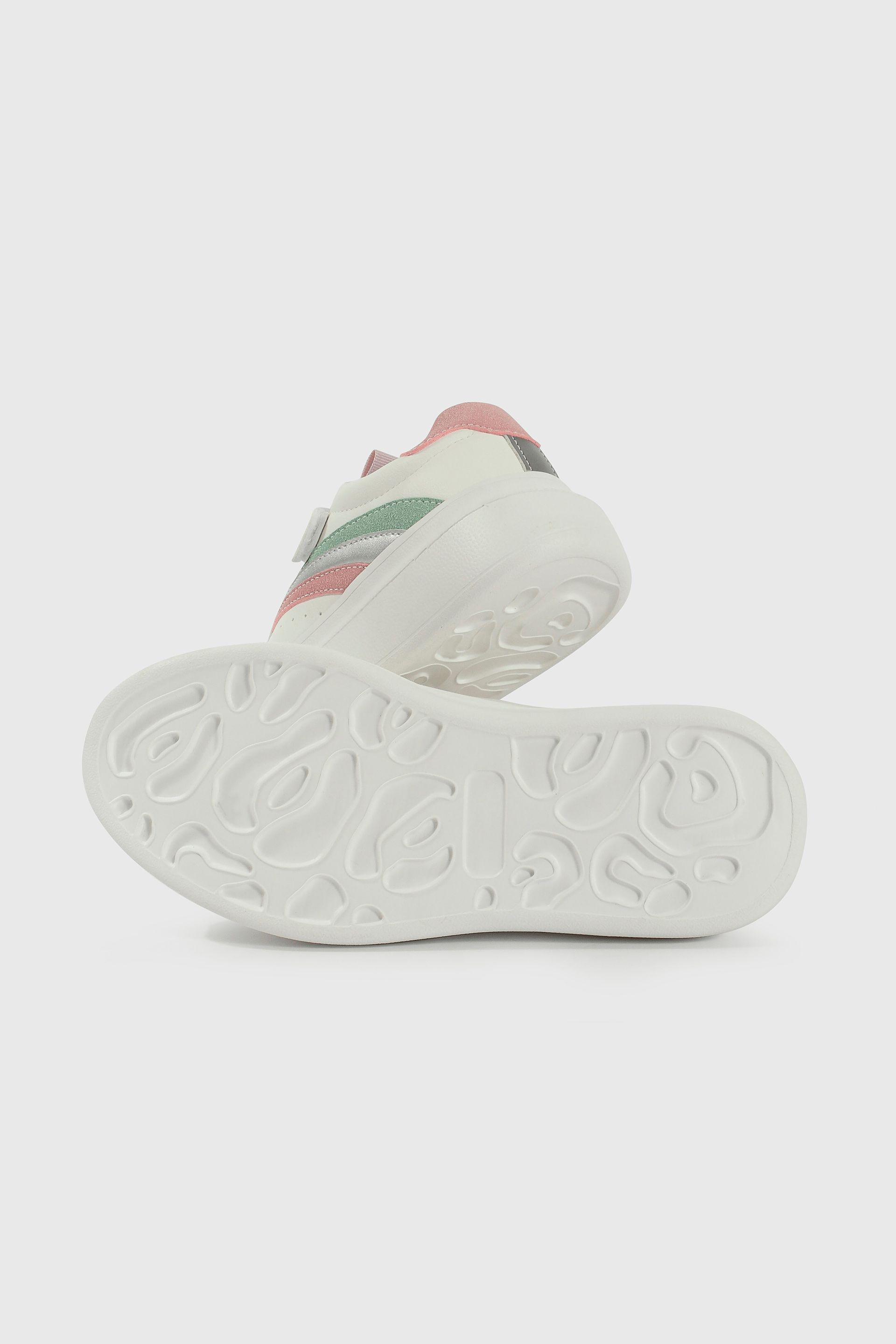 Zapatilla Colloky Lifestyle de Niña Blanco Caña Baja Velcro + Cordón-2