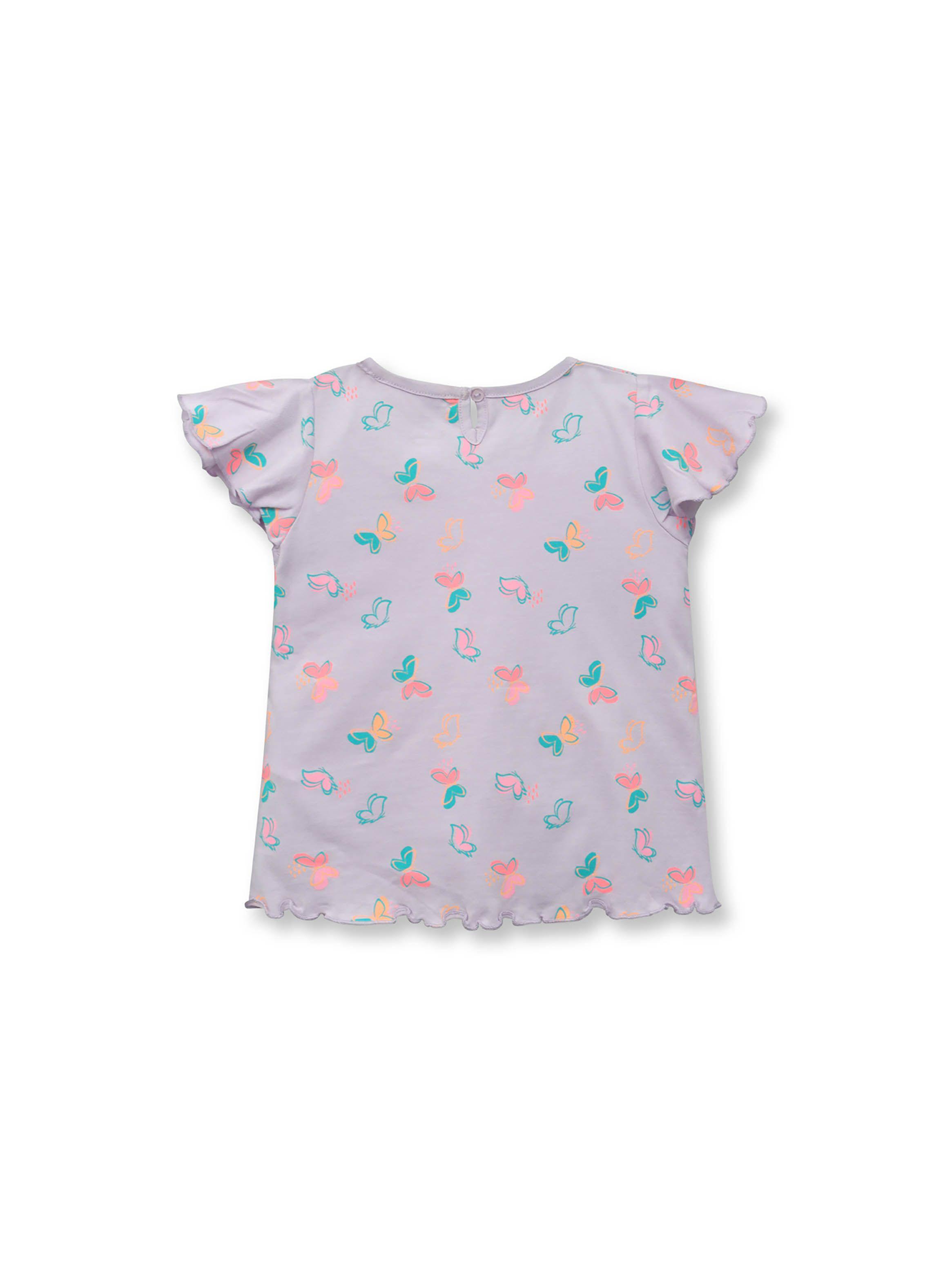 Polera De Bebé Niña Mariposas Lila (3 A 36 Meses) Colloky-1