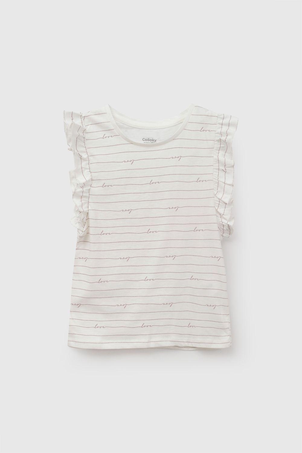 Polera Love Blanco Niña 3-4A a 12-13A Colloky-0