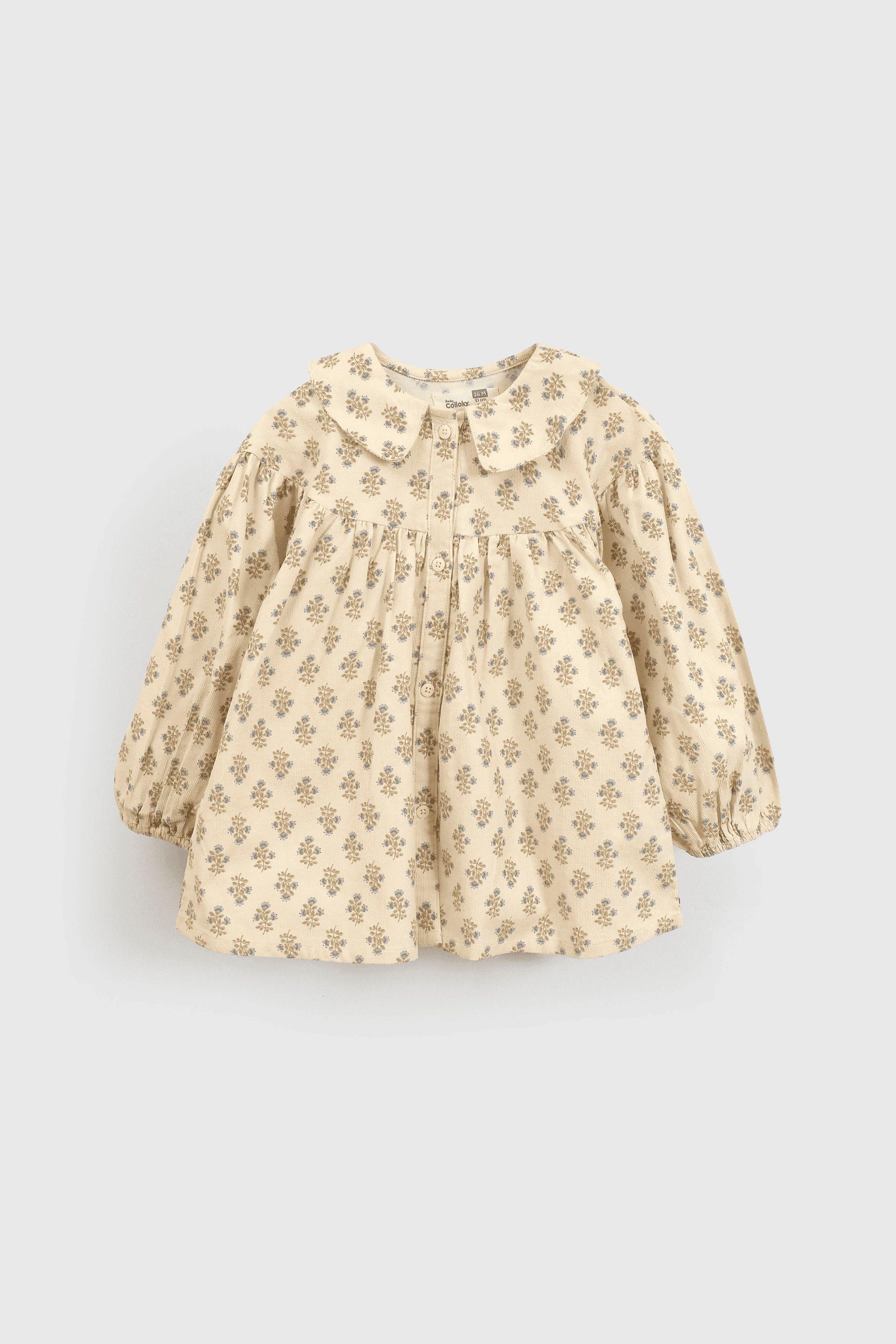 Conjunto Vestido Cotele y Pata Flores-1