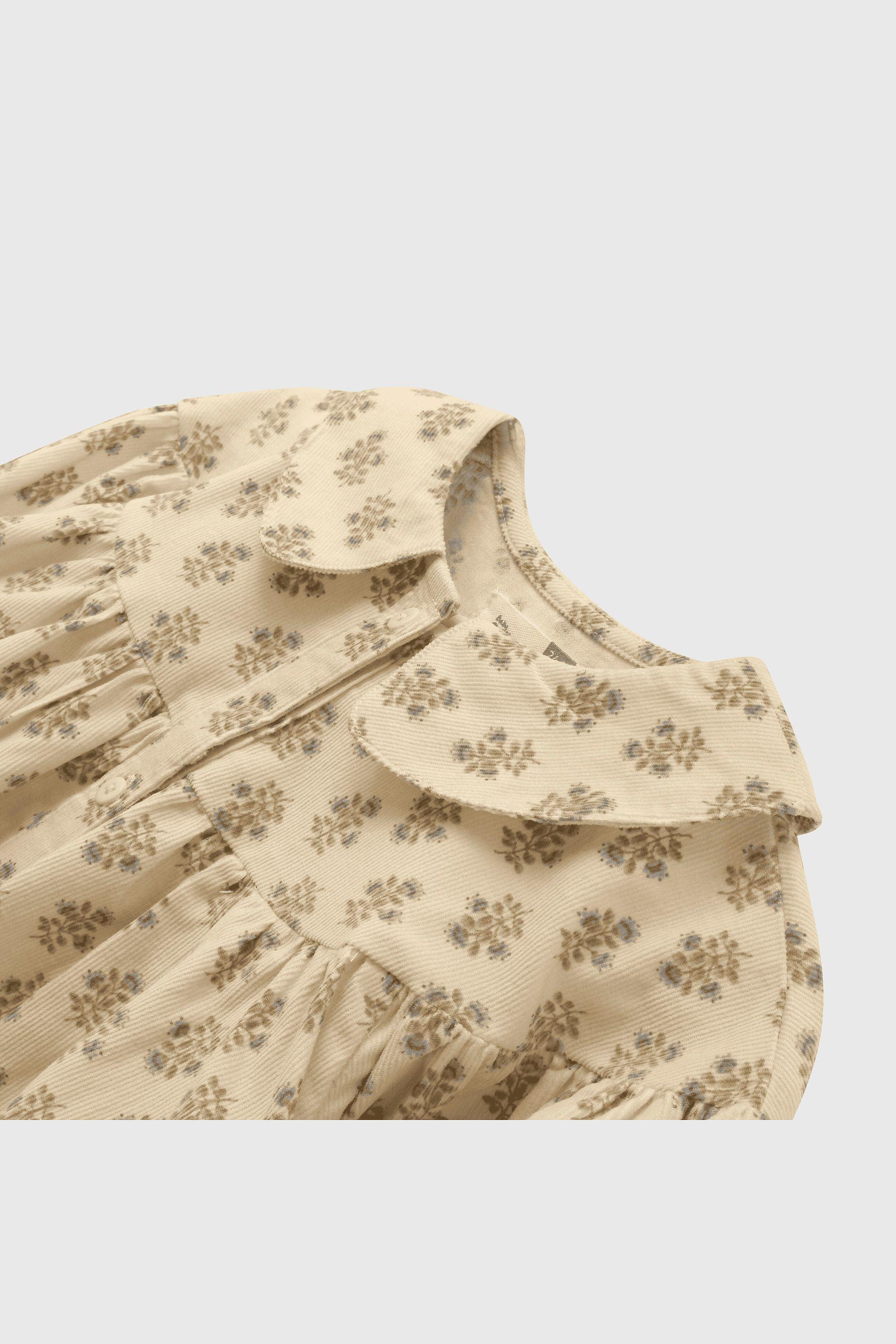 Conjunto Vestido Cotele y Pata Flores-3