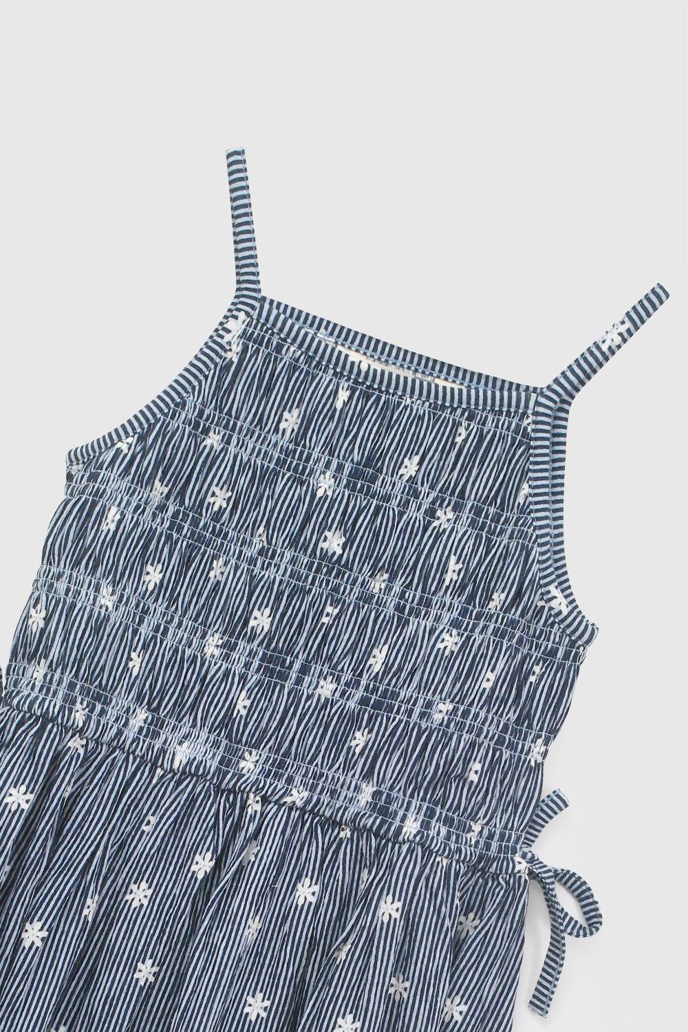 Vestido Flores Azul Niña 3-4A a 12-13A Colloky-2