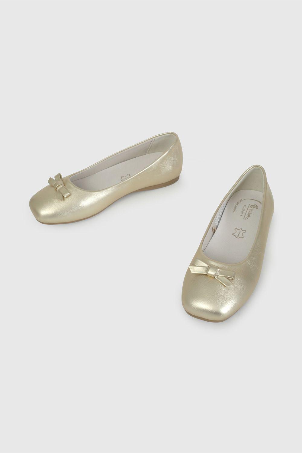 Ballerina Metalizada Dorada de Niña talla 28 a 38-3