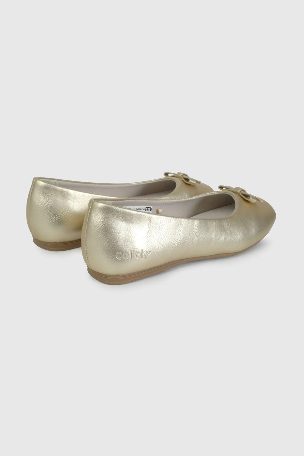 Ballerina Metalizada Dorada de Niña talla 28 a 38-4