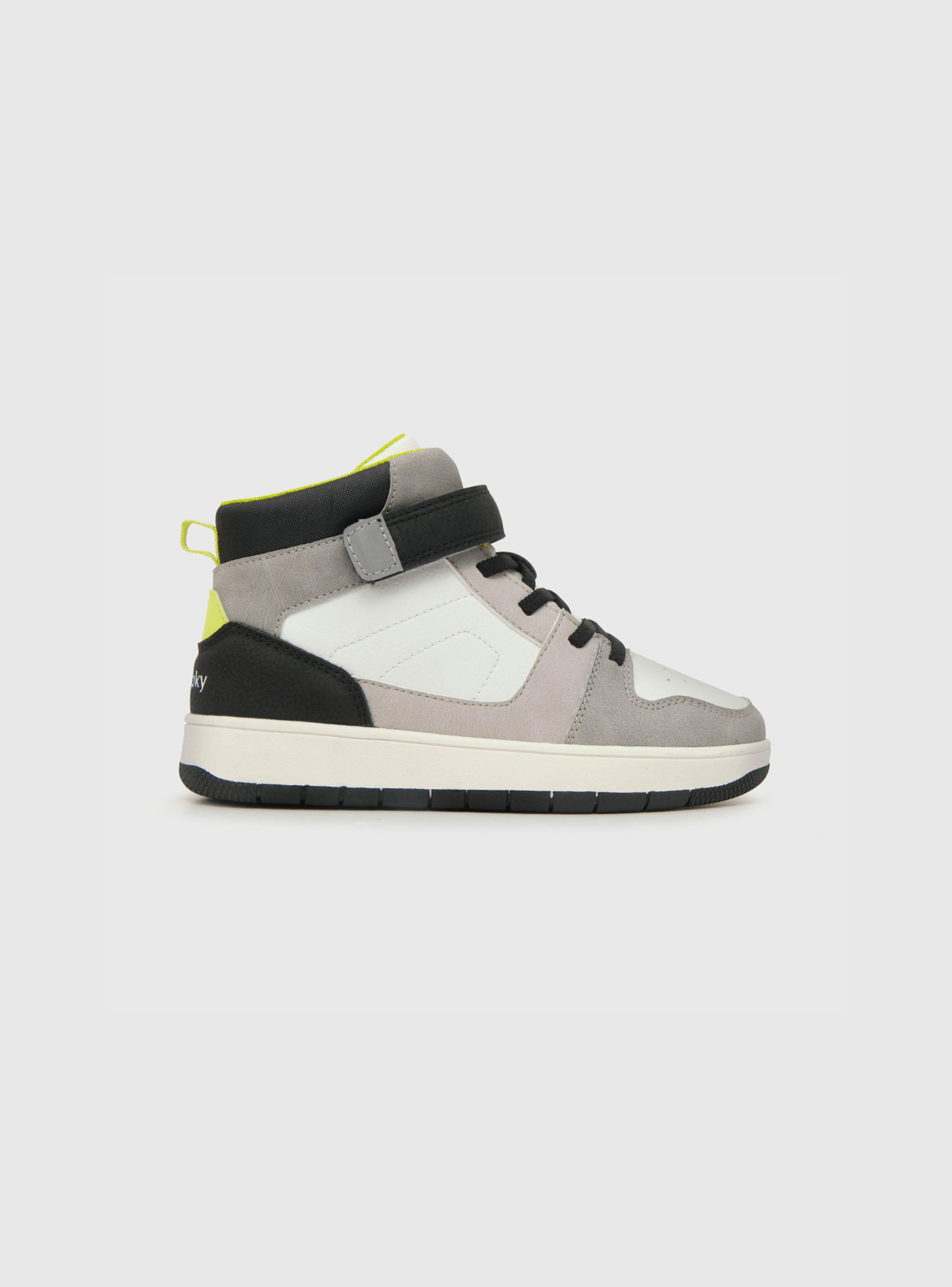 Zapatilla Niño Velcro Elástico Gris (28 A 38) Colloky-1