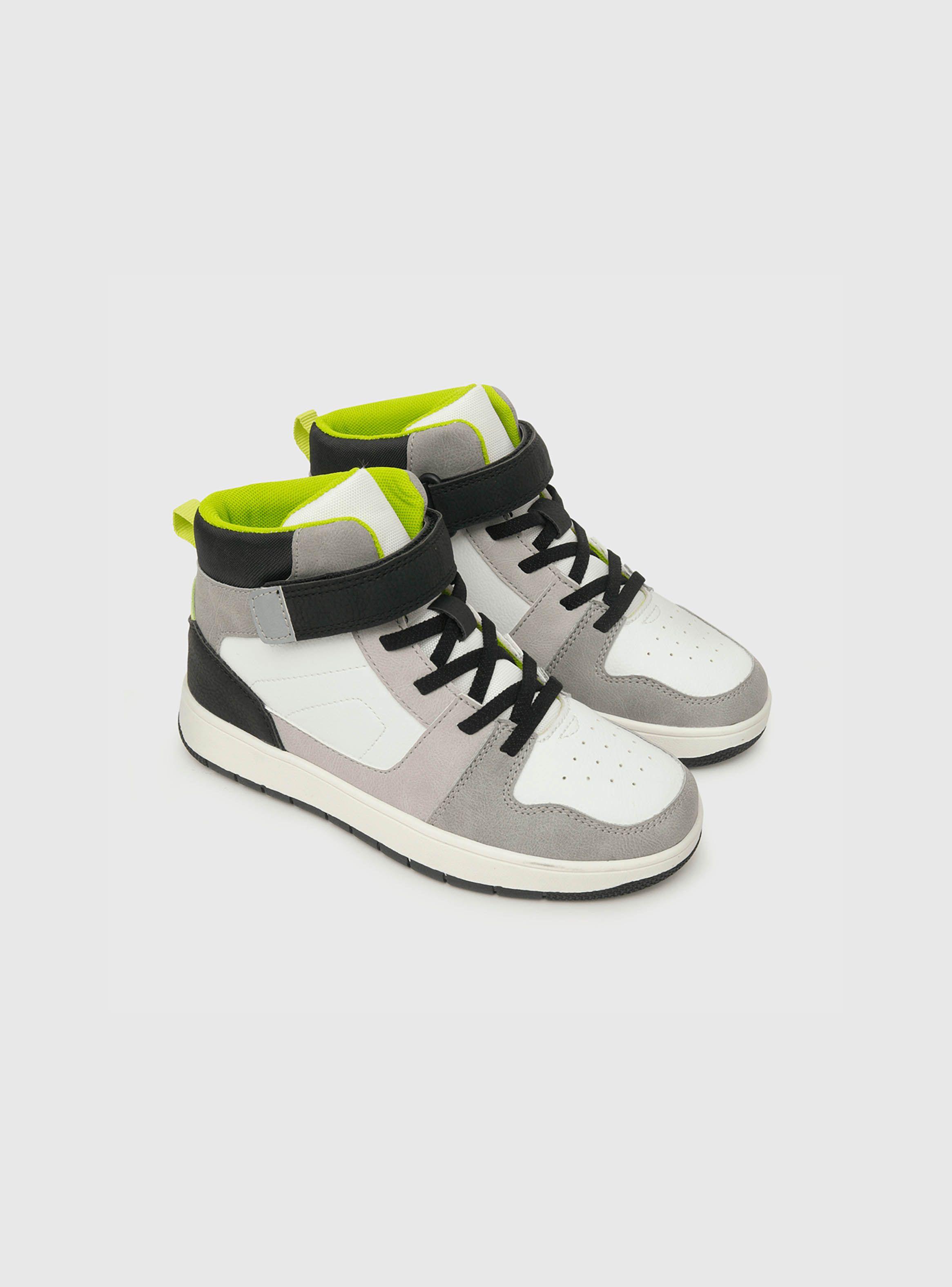Zapatilla Niño Velcro Elástico Gris (28 A 38) Colloky-0
