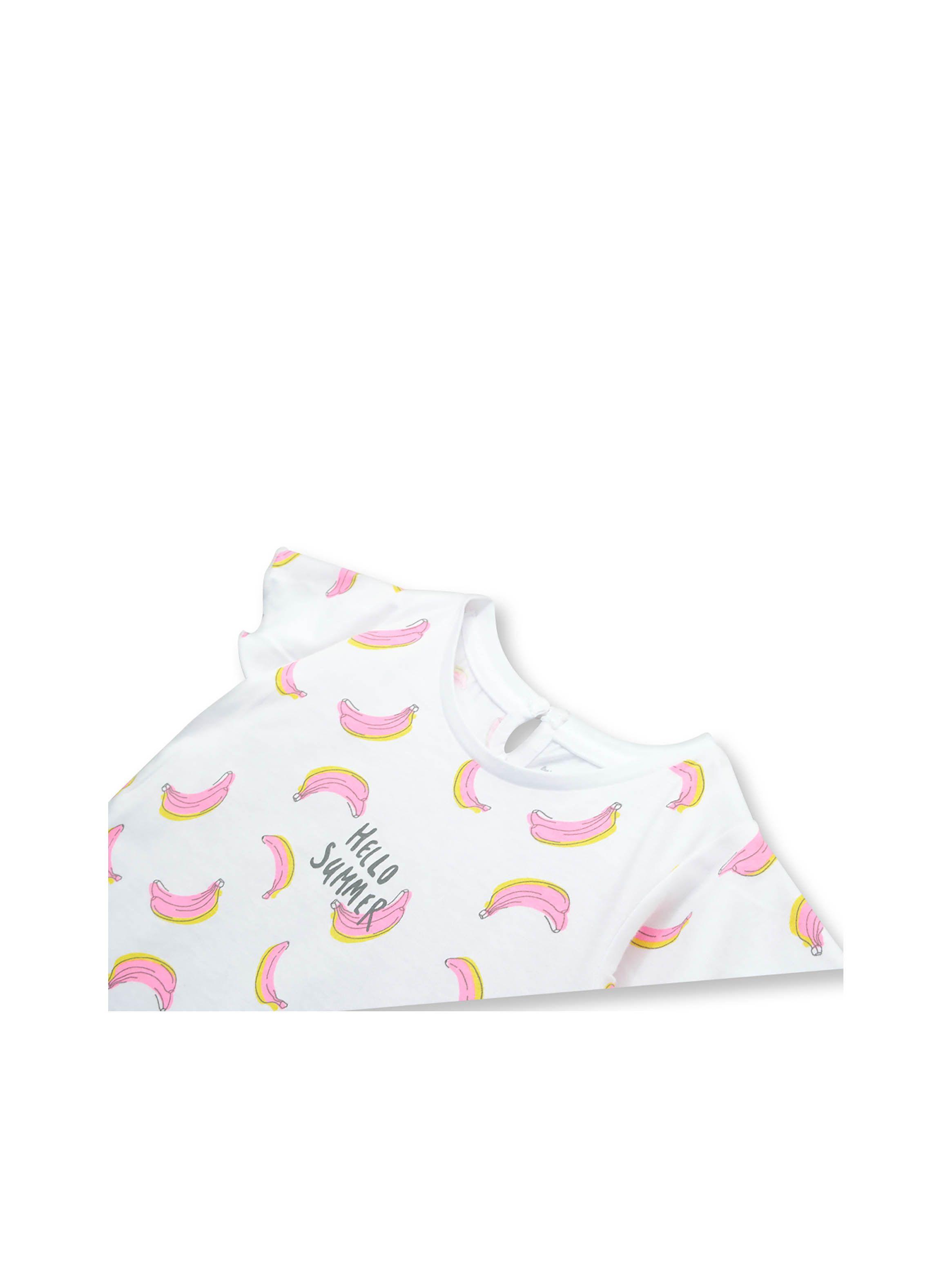 Polera De Bebé Niña Platanos Blanco (3 A 36 Meses) Colloky-2