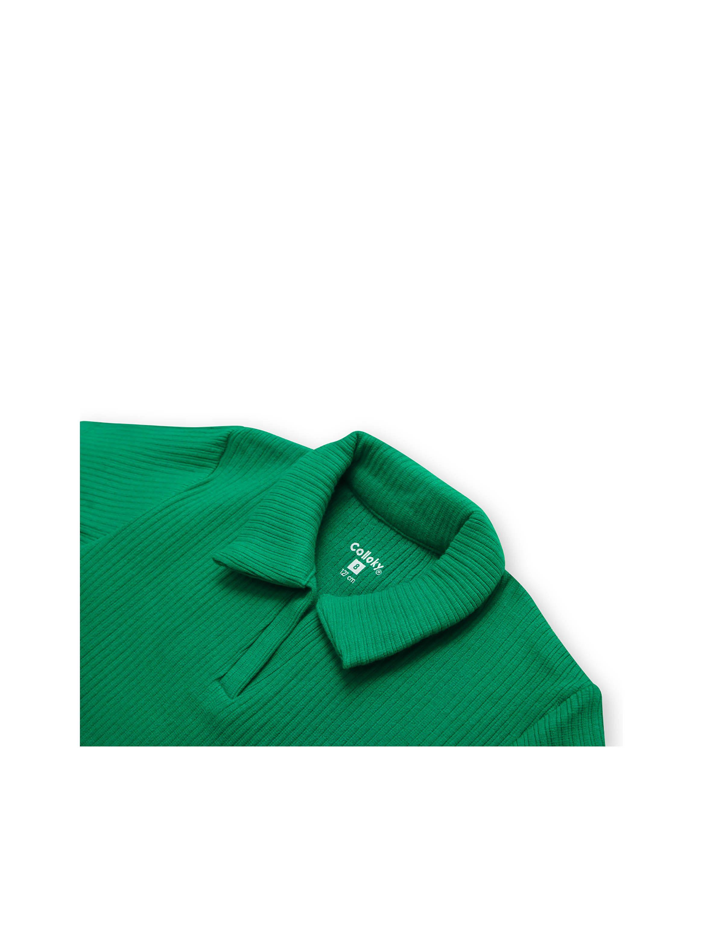Polera De Niña Ajustada Verde (2 A 12 Años) Colloky-2