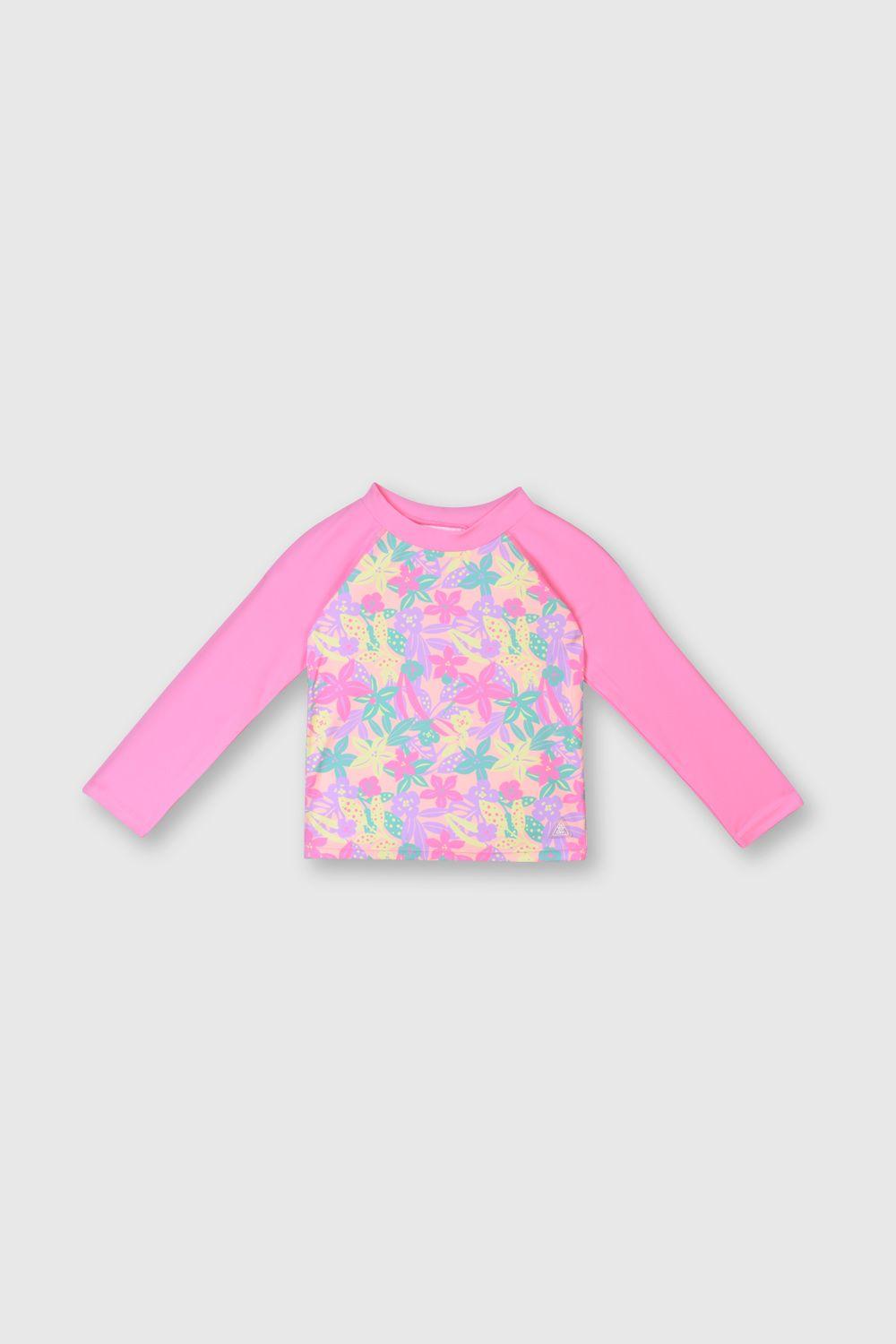 Polera de bebé niña playa chicle (3 a 36 meses)-0