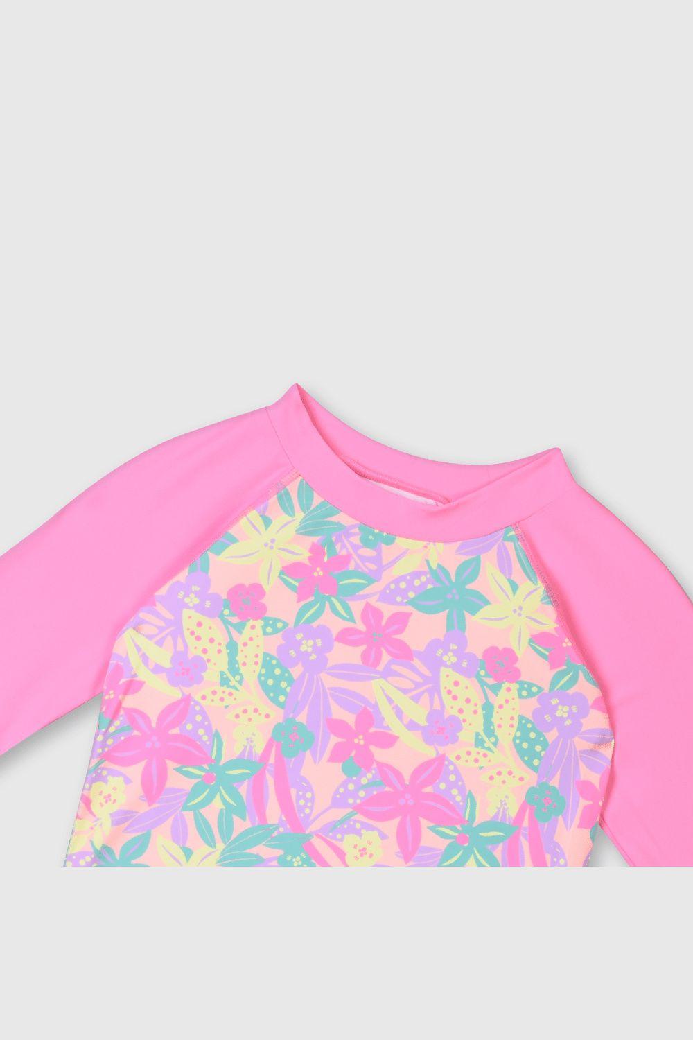 Polera de bebé niña playa chicle (3 a 36 meses)-2