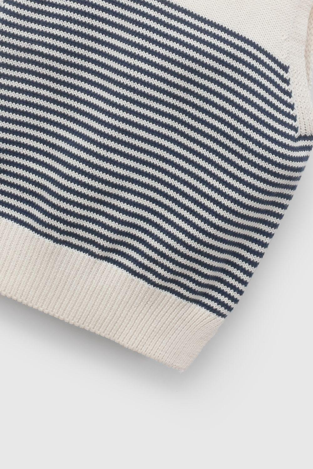 Sweater Rayas Azul Sin Mangas De Niña SWLA0657V26-3