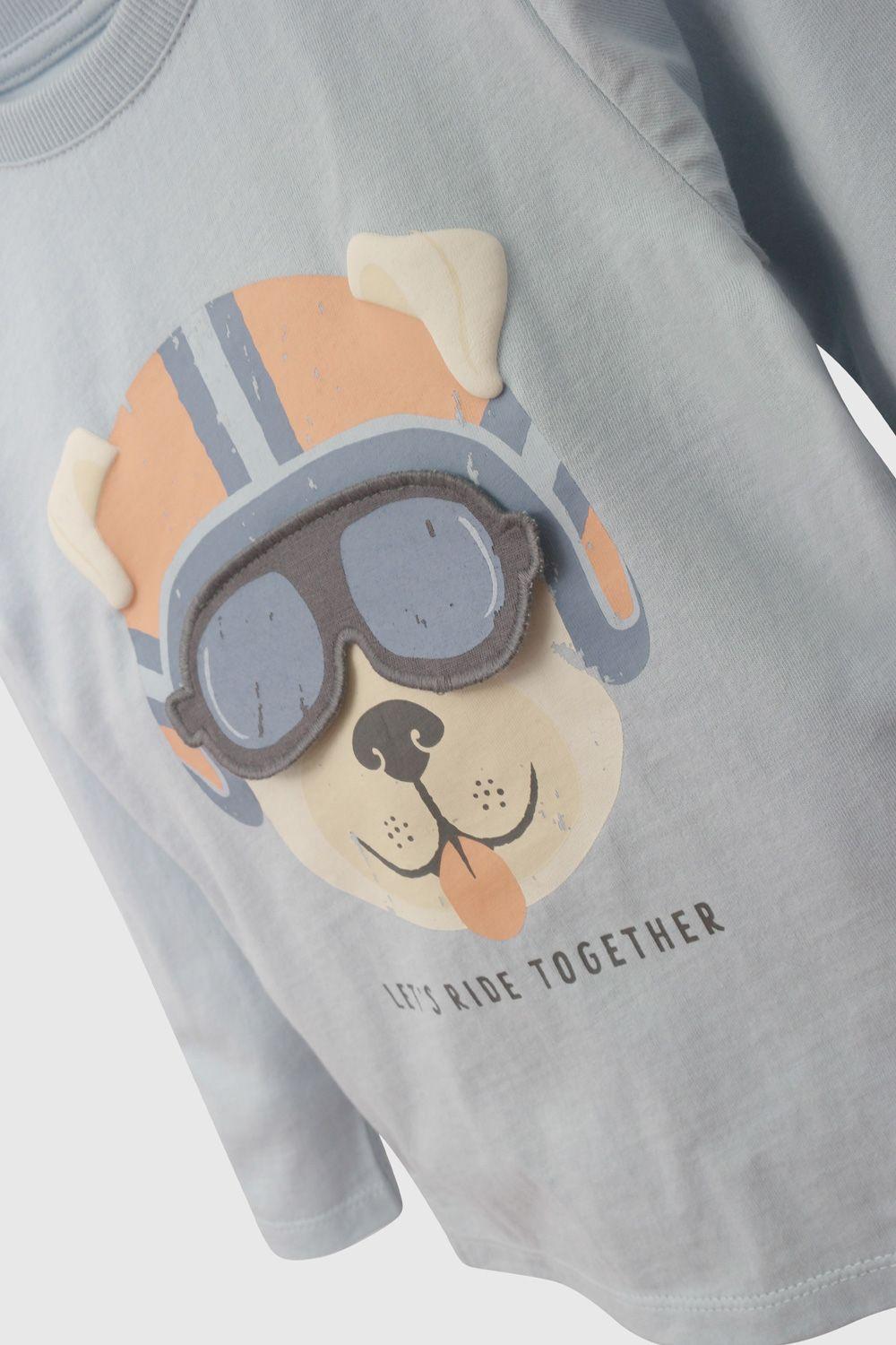 Polera Celeste Ride Together De Niño POJE7959V26-2