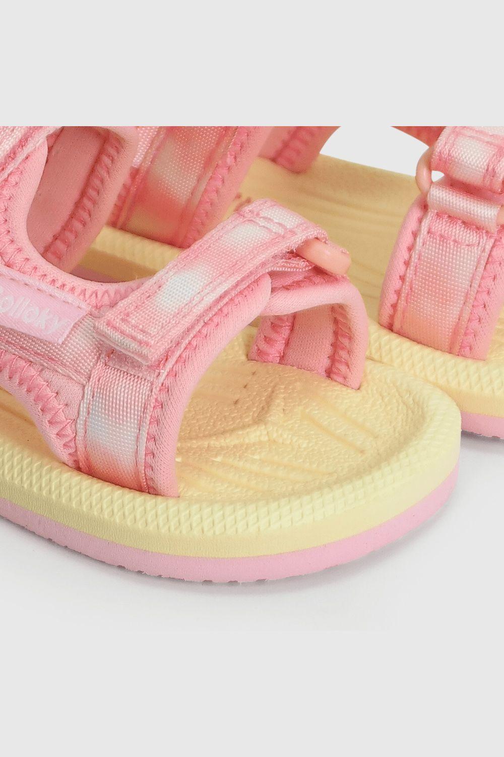 Aqua de niña playa doble ajuste tye dye light pink (21 a 27)-5