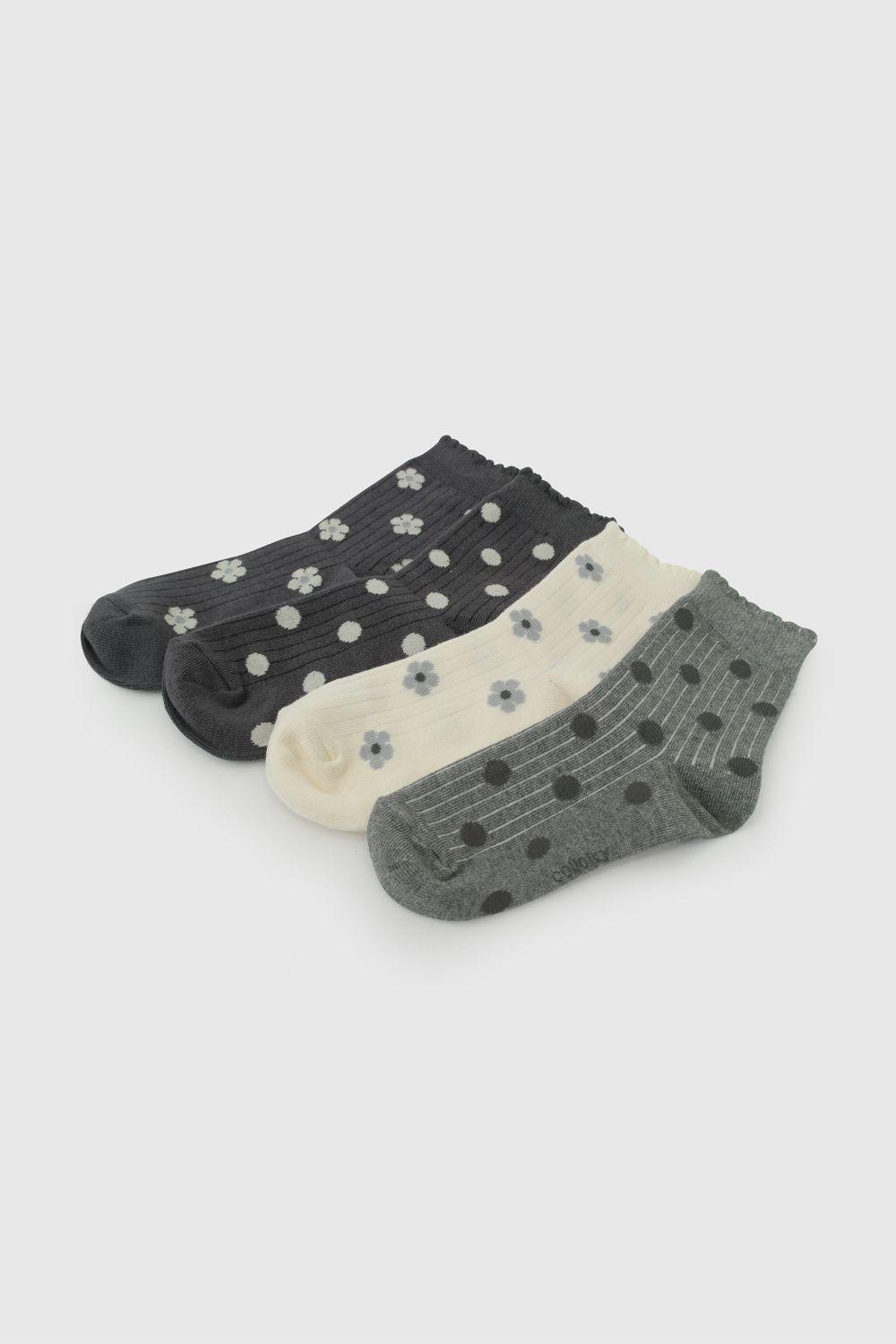 Calcetin 3/4 Niña Gris 7339 Colloky-1