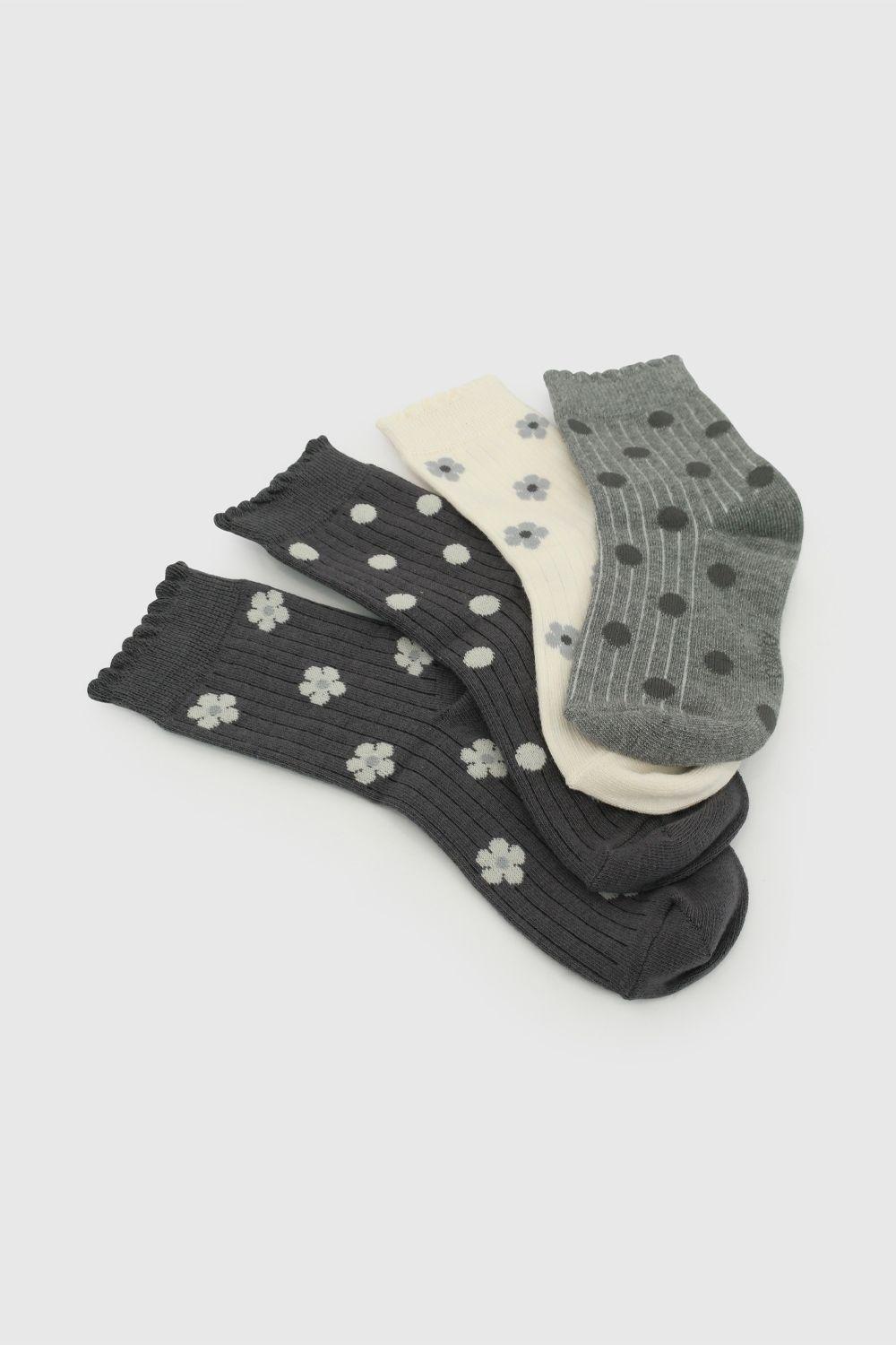 Calcetin 3/4 Niña Gris 7339 Colloky-2