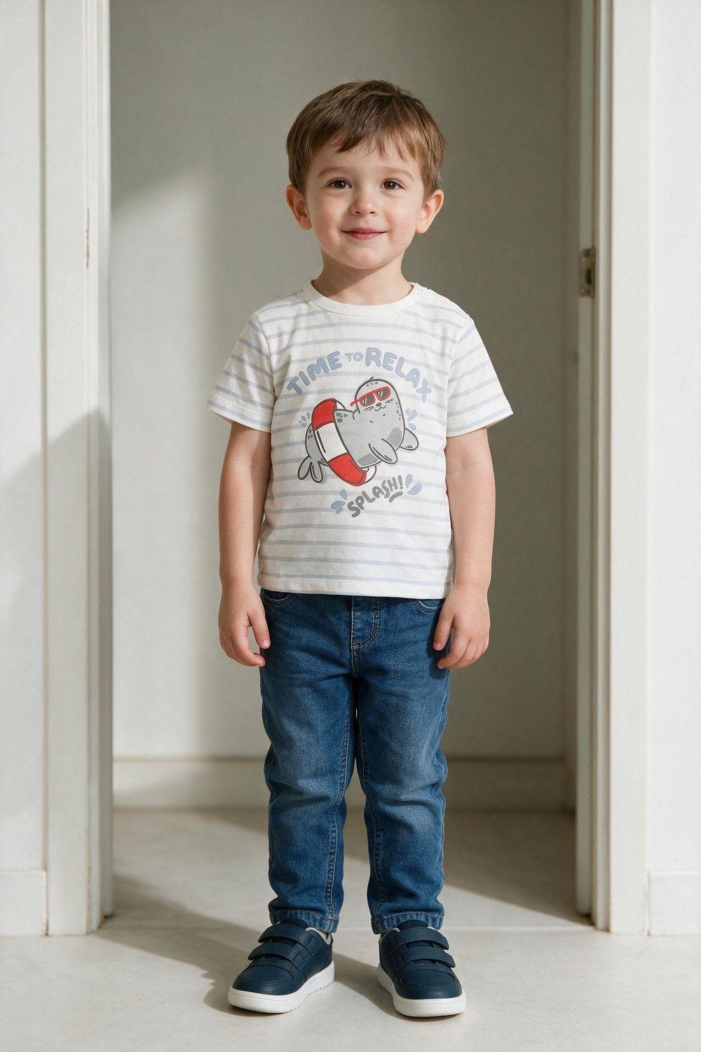 Polera baby seal niño celeste 6-9M a 4-5A-1