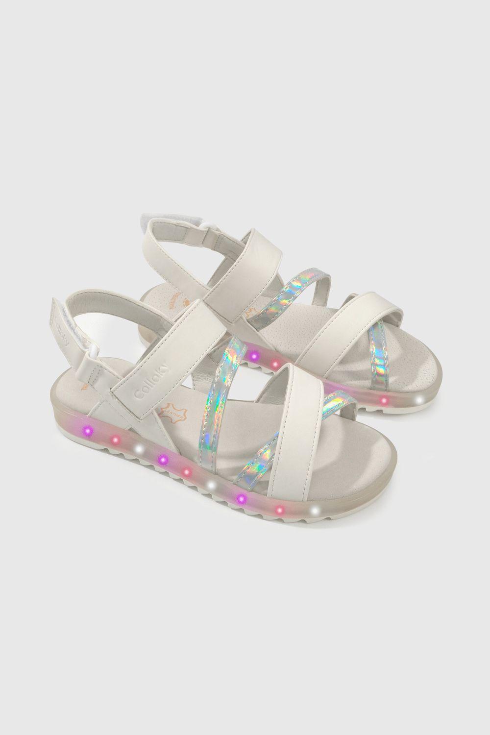 Sandalia Luces Niña Blanco 53200210V25-0