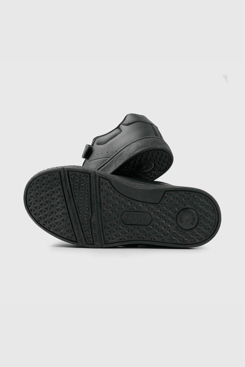 Zapatilla Escolar Unisex Negra con Velcro-2