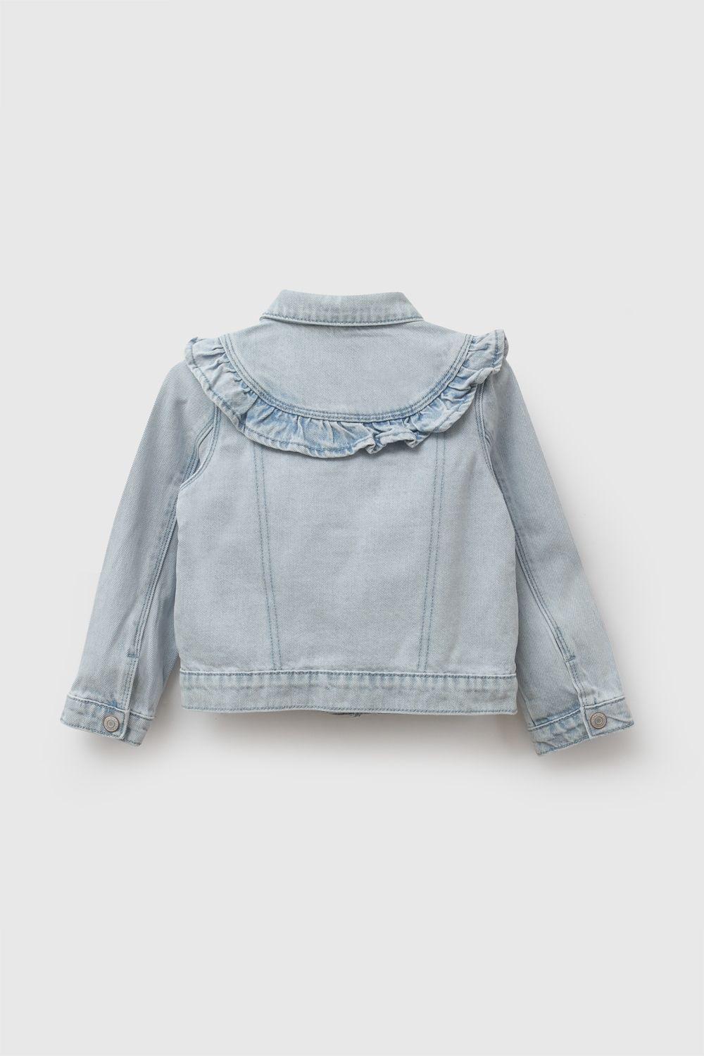 Chaqueta Jeans Vuelos Celeste Niña 6-9M a 4-5A Colloky-3