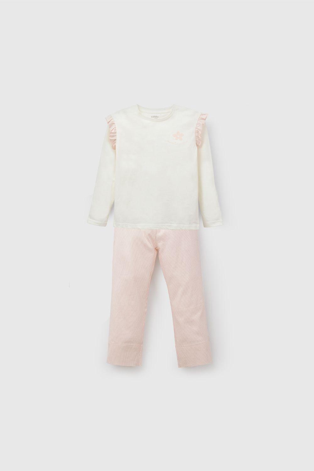 Pijama Rosa Niña 7366 Colloky-0