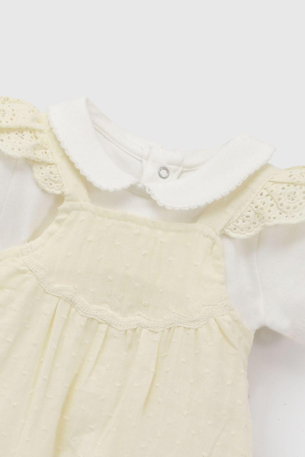 Conjunto Algodón Amarillo Niña Rn a 6-9M Colloky-4