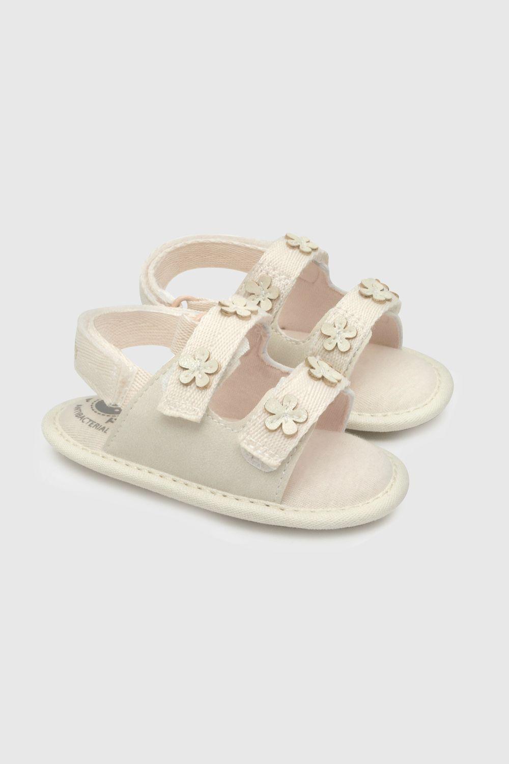 Sandalia De Niñas Doble Ajuste Off White (14 A 18)-0
