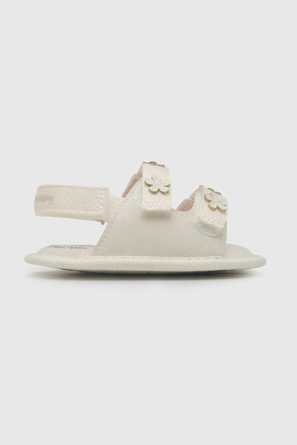 Sandalia De Niñas Doble Ajuste Off White (14 A 18)-1