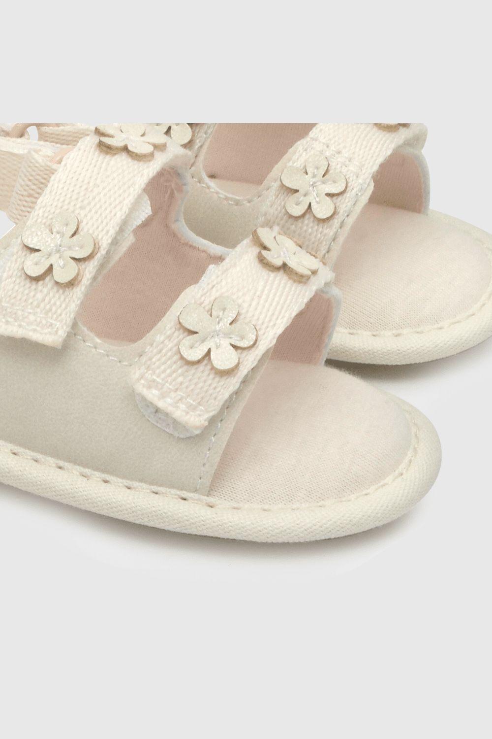 Sandalia De Niñas Doble Ajuste Off White (14 A 18)-5