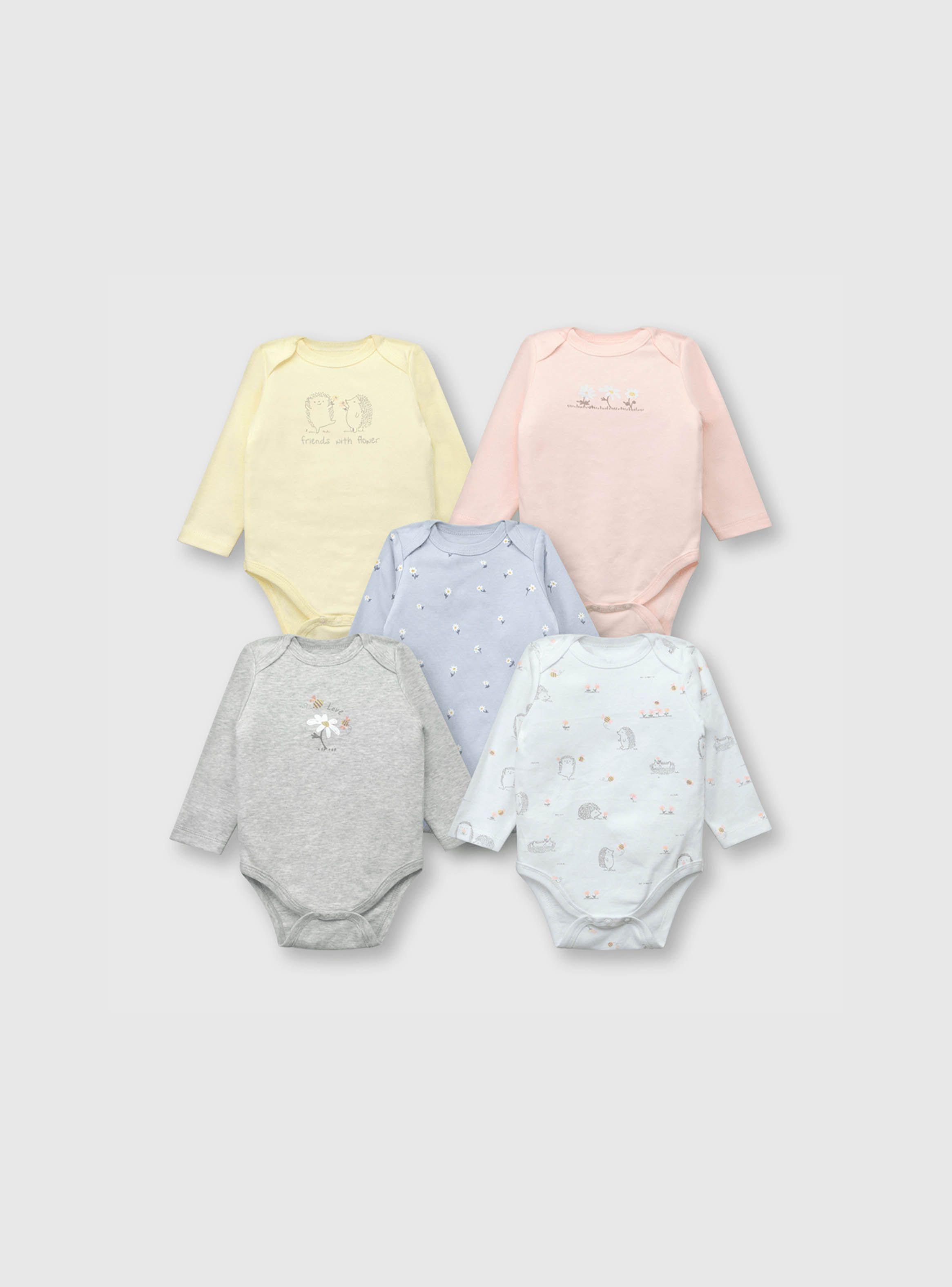 Set Bodies Niña 5 Pack Blanco (0 A 24 Meses) Colloky-0