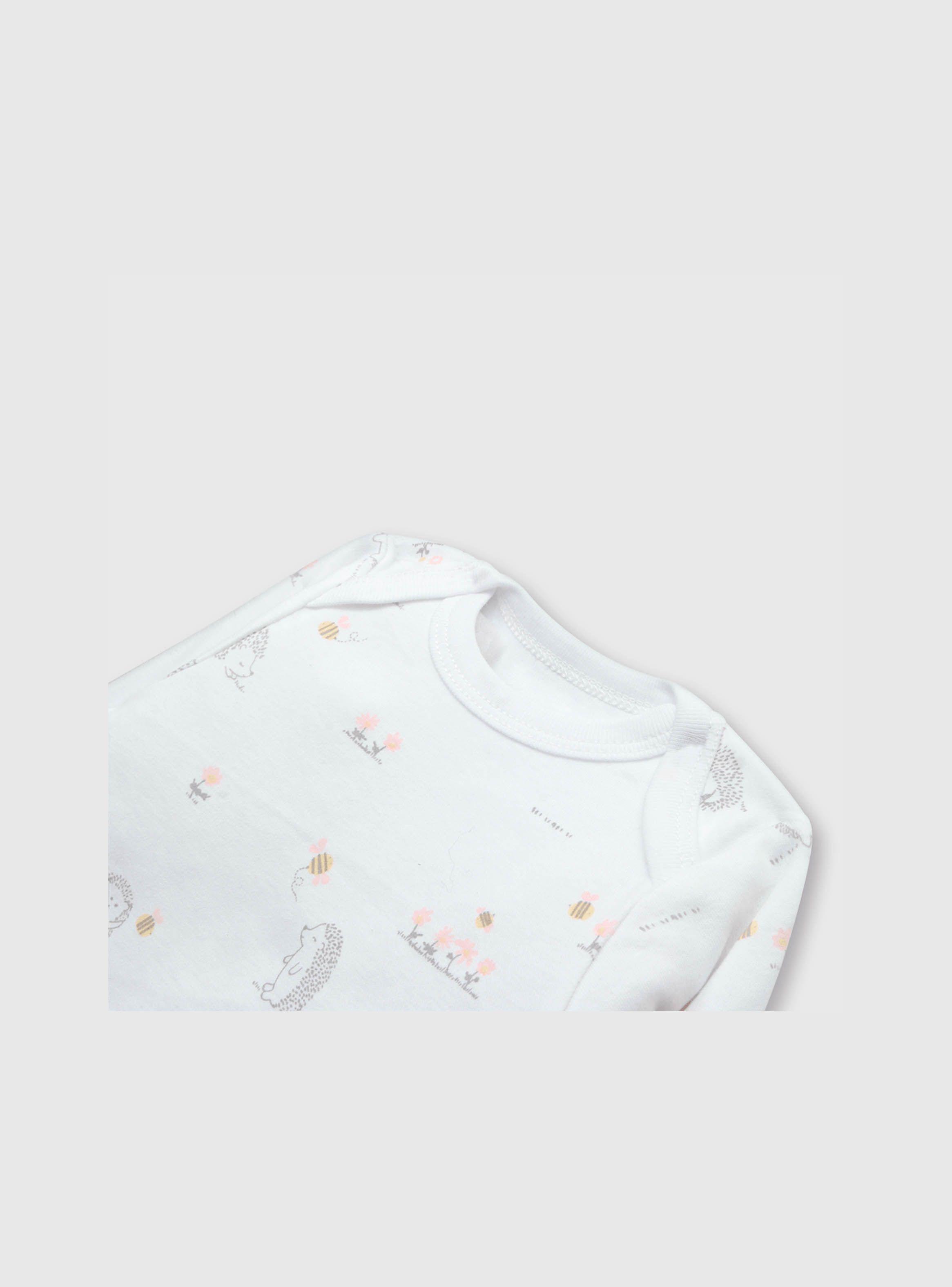 Set Bodies Niña 5 Pack Blanco (0 A 24 Meses) Colloky-6