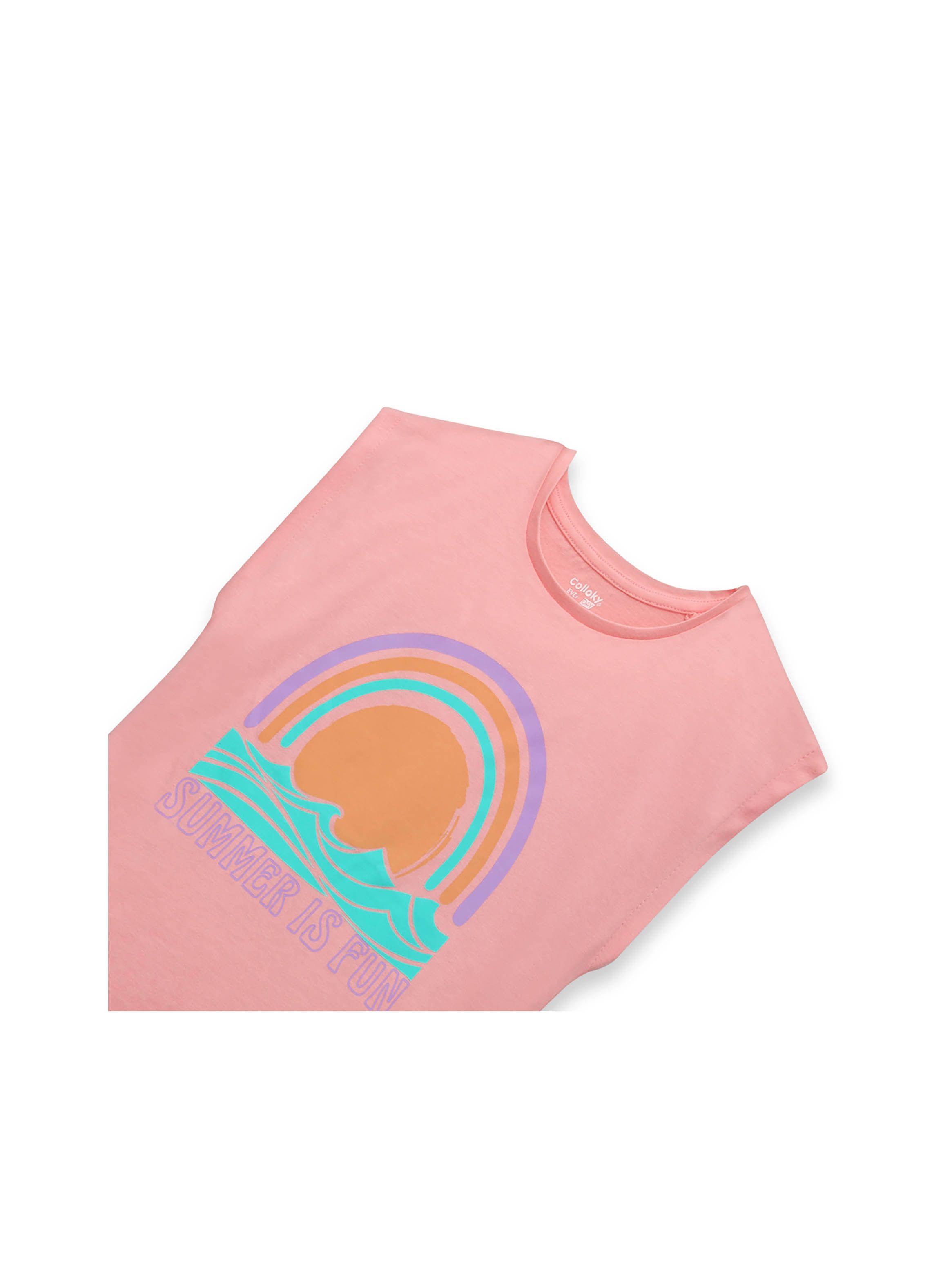 Polera Niña Rosado Oscuro (2 A 12 Años) Colloky-2