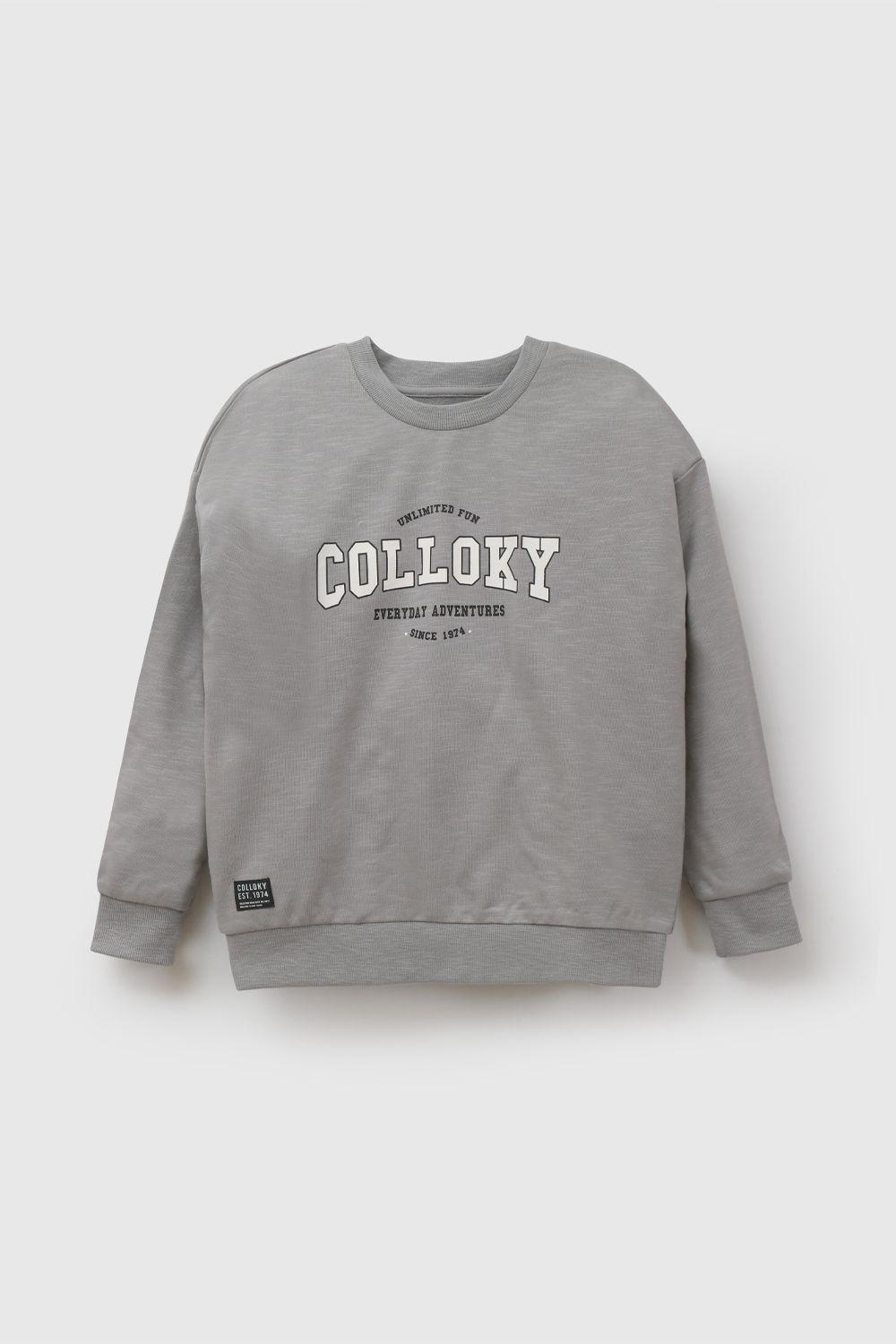 Polerón Gris Niño 7460 Colloky-0