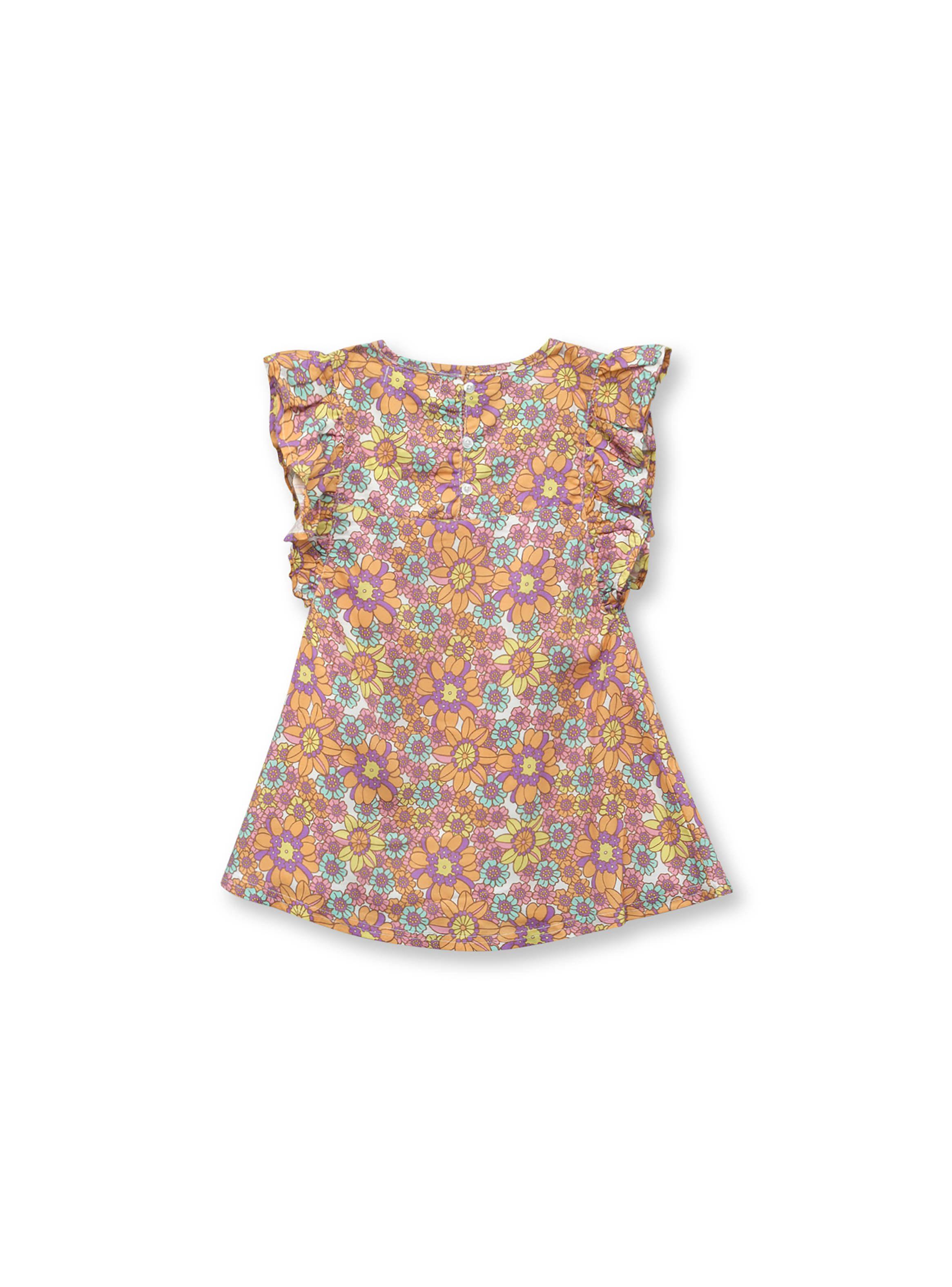 Vestido De Bebé Niña Flores Damasco (3 A 36 Meses) Colloky-1