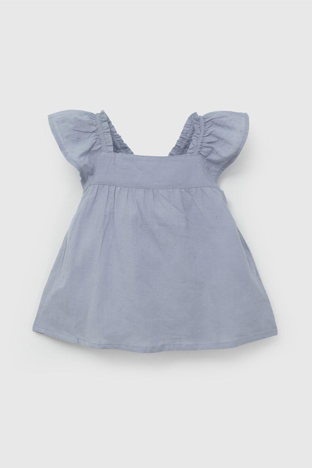 Conjunto Celeste Polera Y Pata De Niña COVL0840V26-1