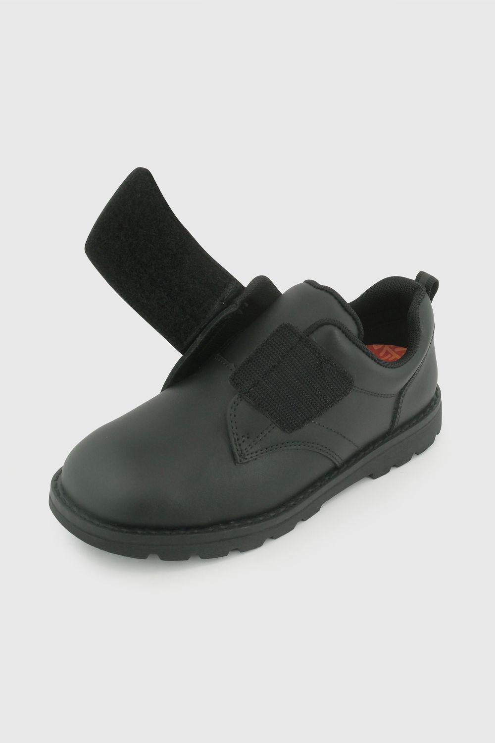 Zapato Escolar de Niño Negro con capellada de cuero-5