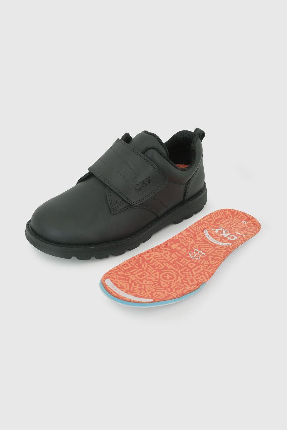 Zapato Escolar de Niño Negro con capellada de cuero-6