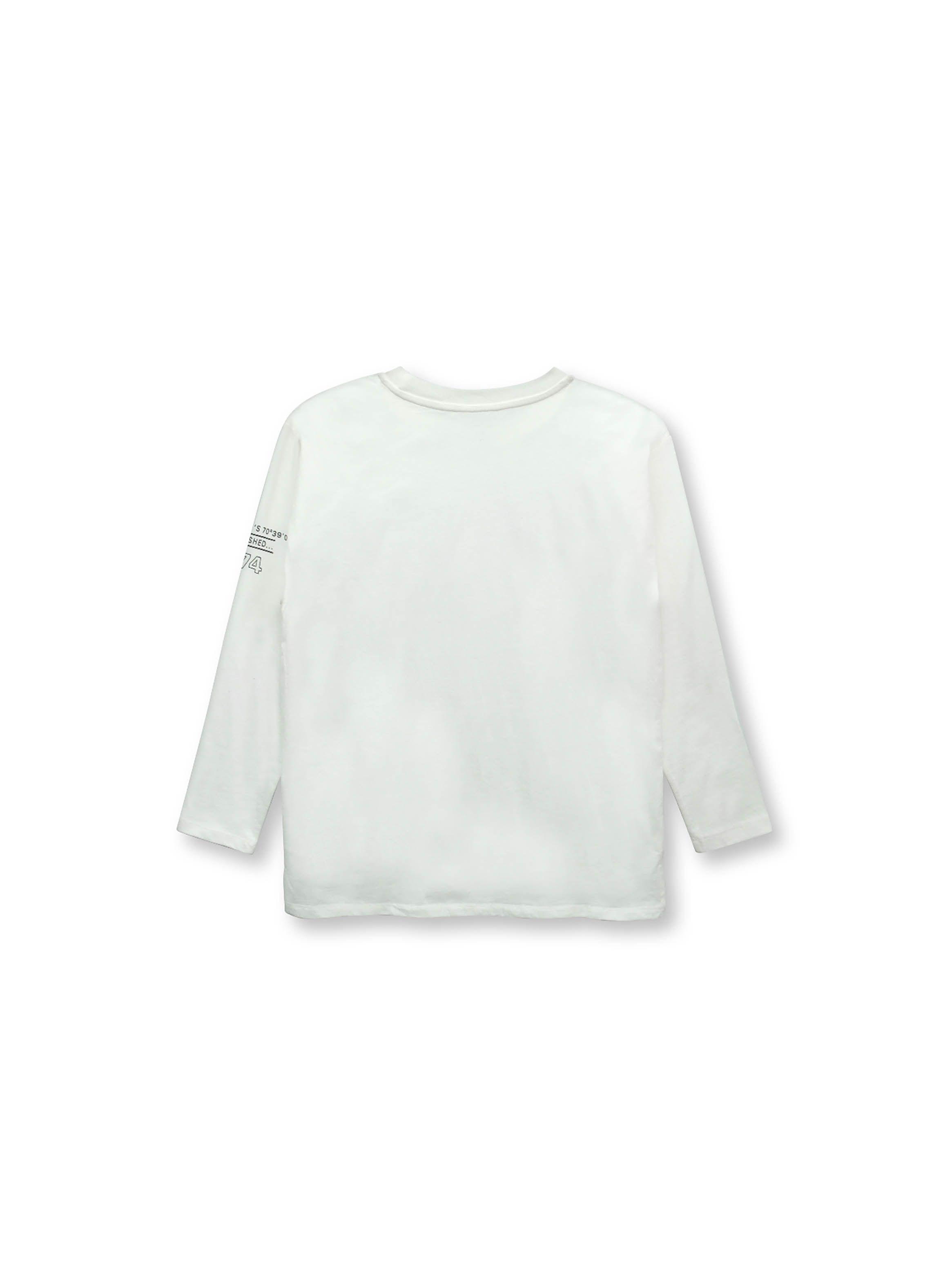 Polera De Niño Espacial Blanco (2 A 12 Años) Colloky-1