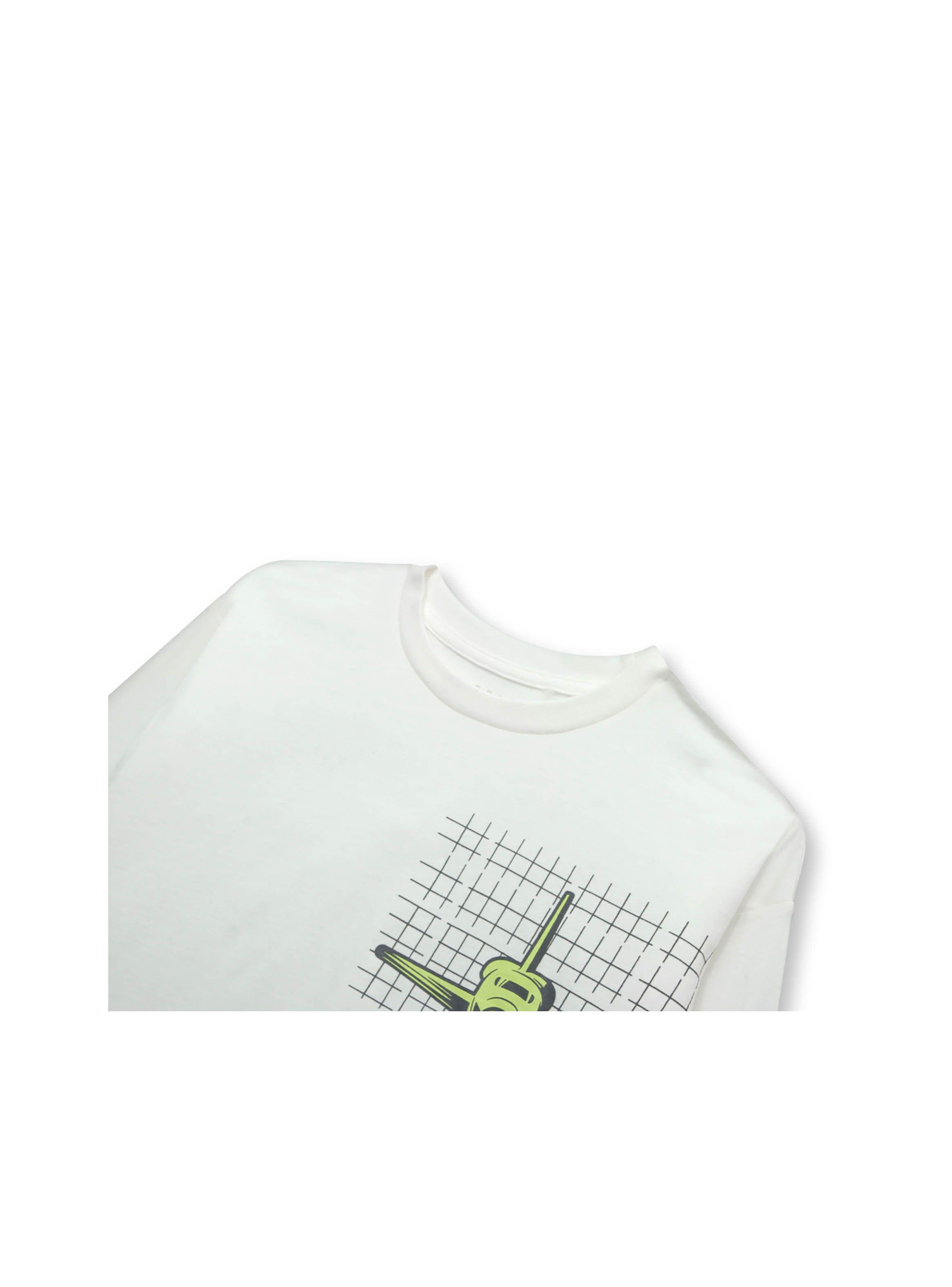 Polera De Niño Espacial Blanco (2 A 12 Años) Colloky-2