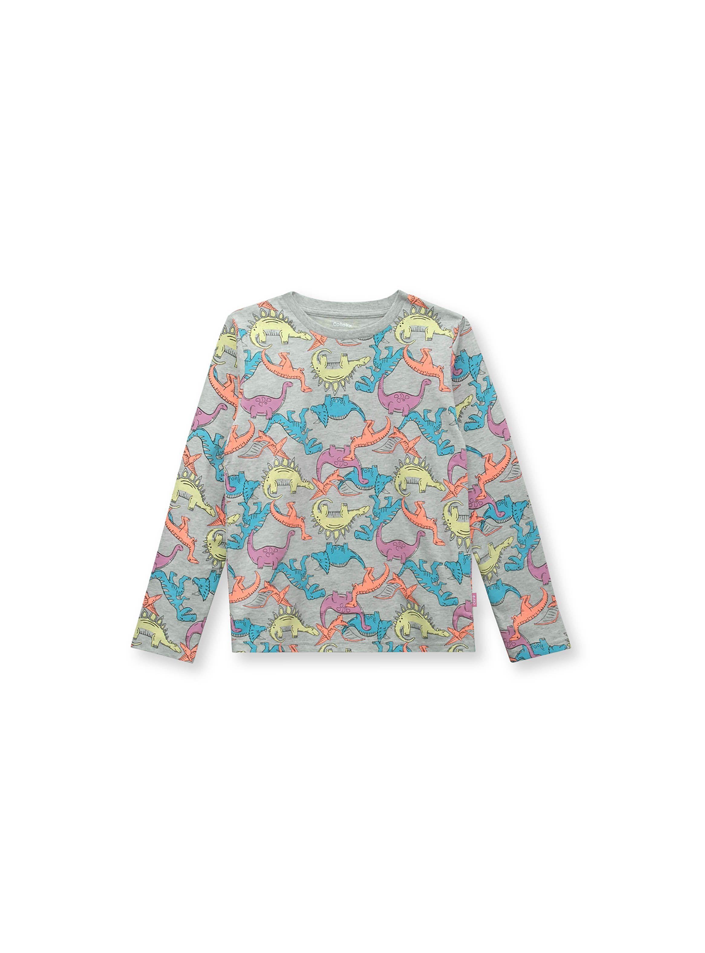 Pijama Niña Gris Degradado (2 A 12 Años) Colloky-1