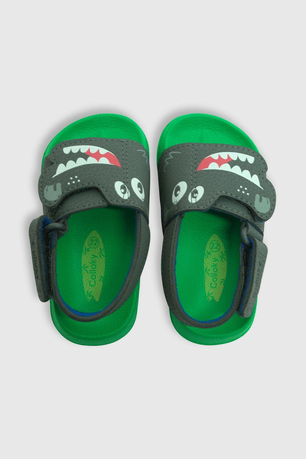 Pantinas de niño playa cocodrilo gray / gris (21 a 27)-3