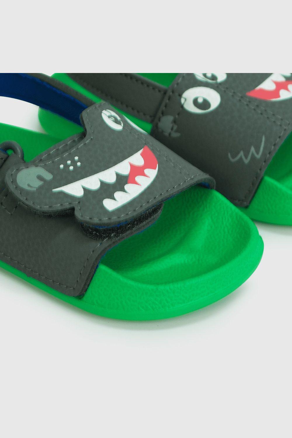 Pantinas de niño playa cocodrilo gray / gris (21 a 27)-5