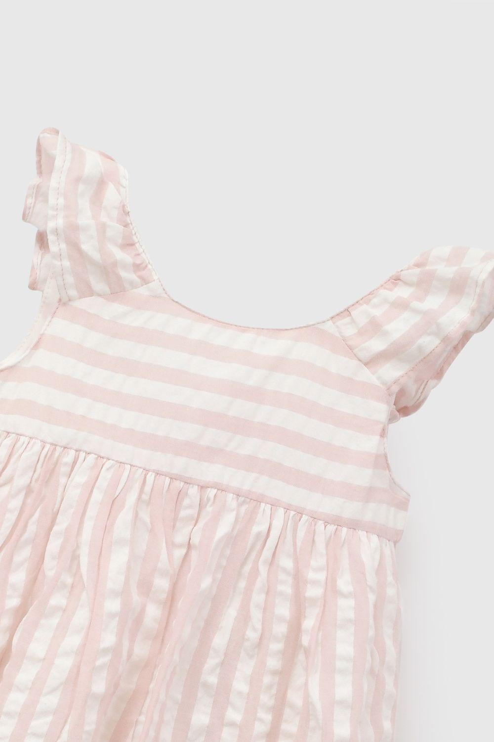 Vestido Rayas Rosado Niña 6-9M a 4-5A Colloky-2