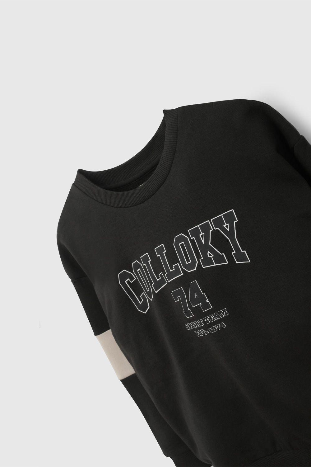 Polerón Negro Colloky De Niño PLPO0502V26-3