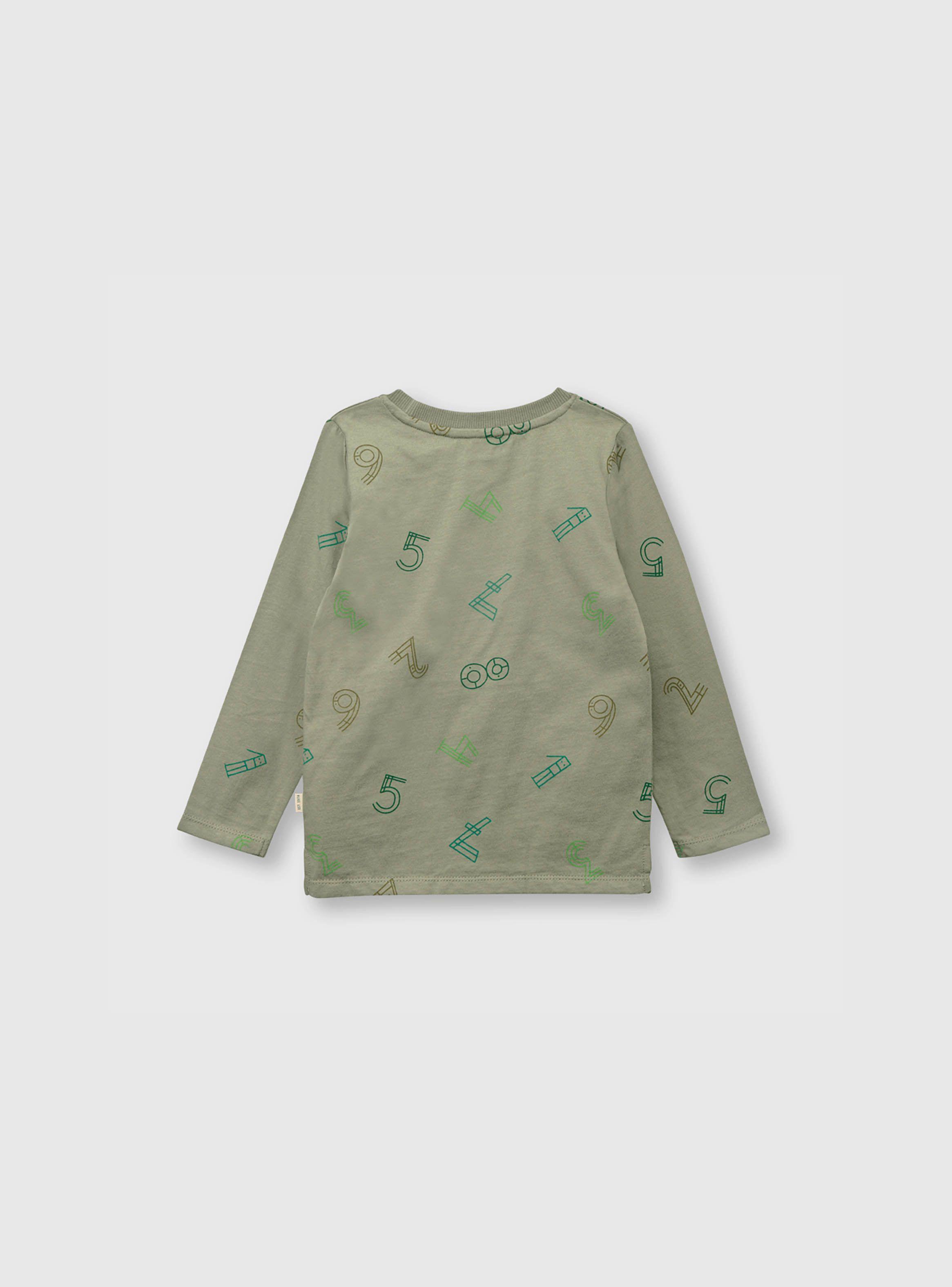 Polera De Bebé Niño Numeros Verde (3 A 36 Meses) Colloky-1