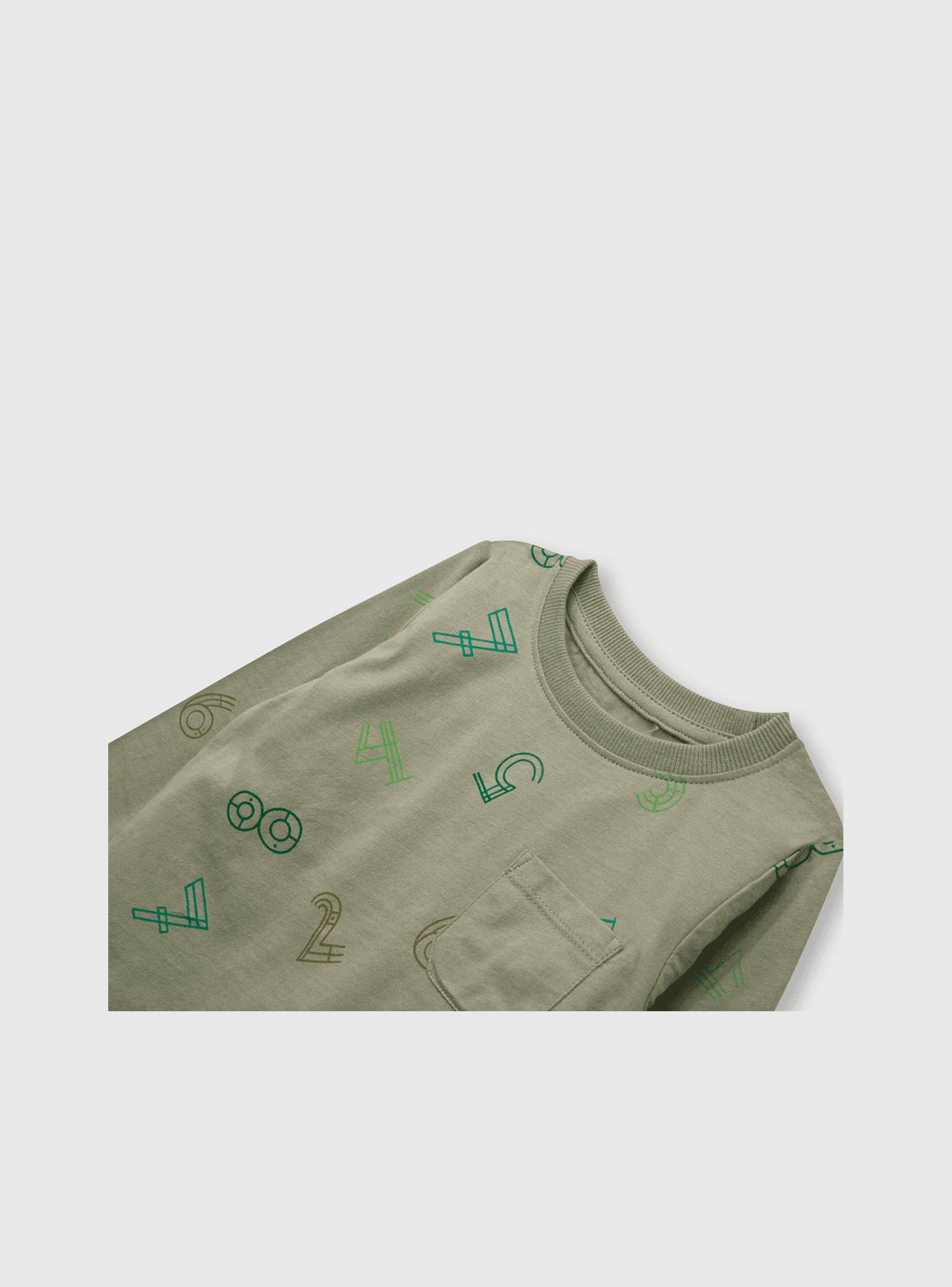 Polera De Bebé Niño Numeros Verde (3 A 36 Meses) Colloky-2