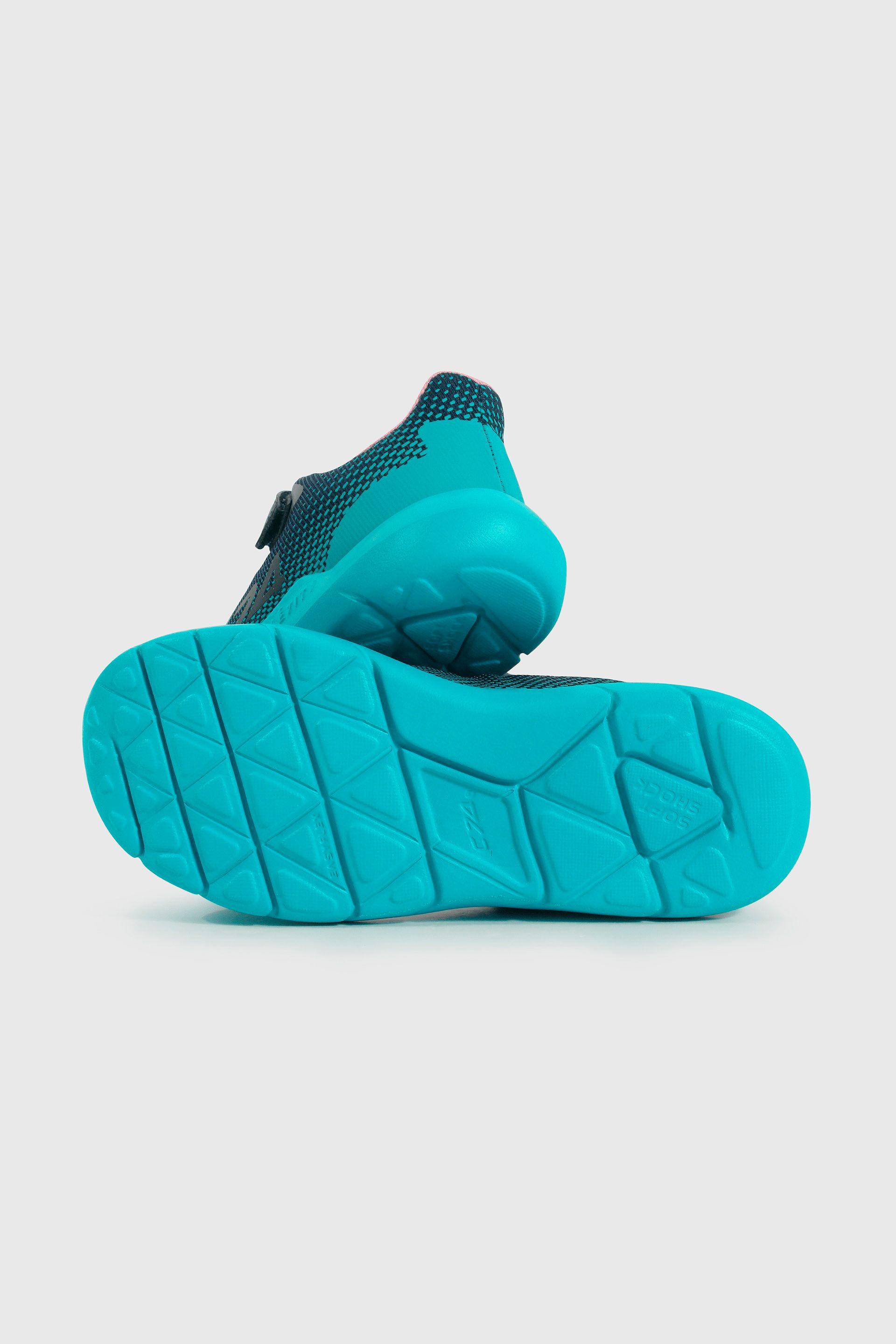 Zapatilla Sport de Niña Verde Caña Baja con Velcro y Cordón-2